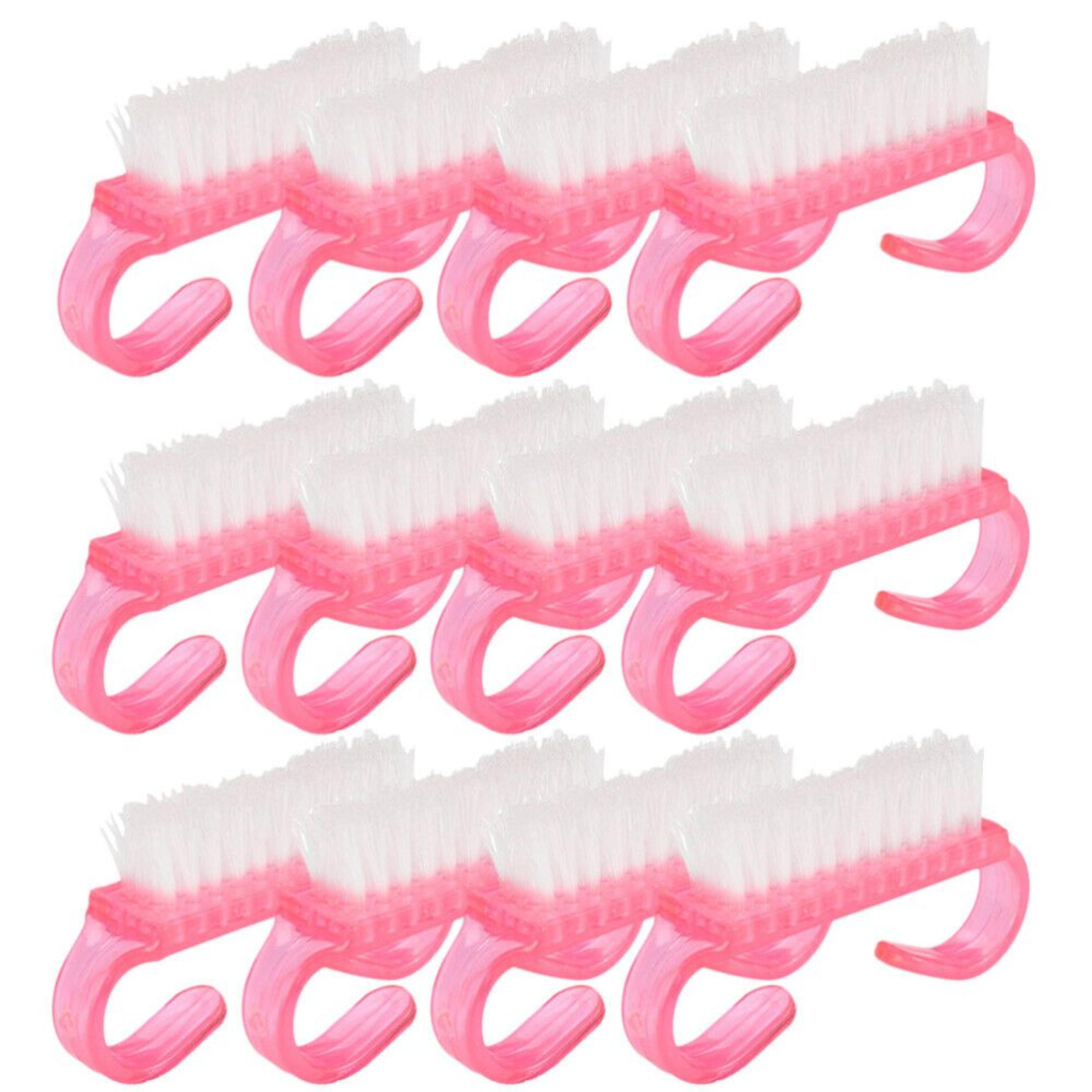 12 Pcs Plastic Dust Horn Brush Nail Brushes Cleaning Fingernails