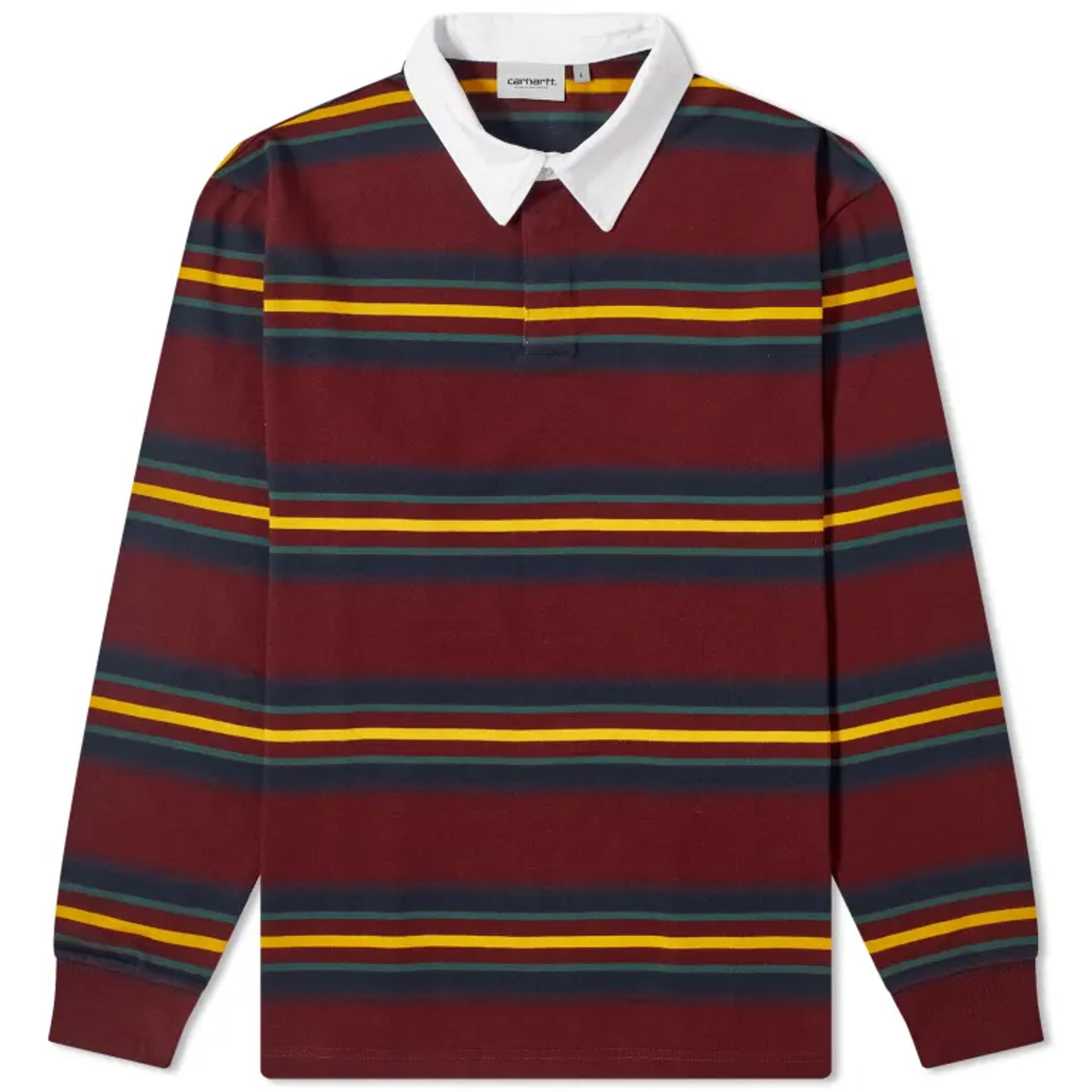 Carhartt WIP Oregon Rugby Shirt Bordeaux Starco Stripe | END.