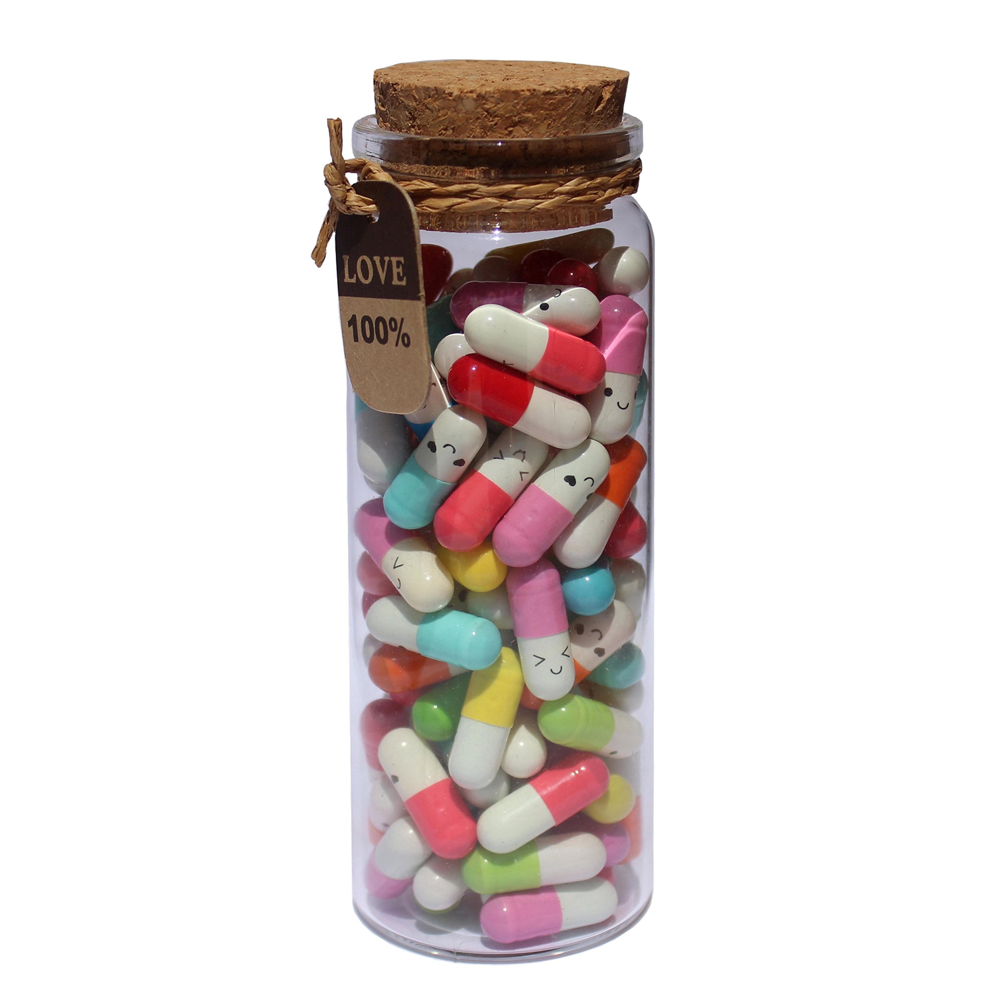 INFMETRY Capsule Letters Message in a Bottle (Mixed Color 90pcs)