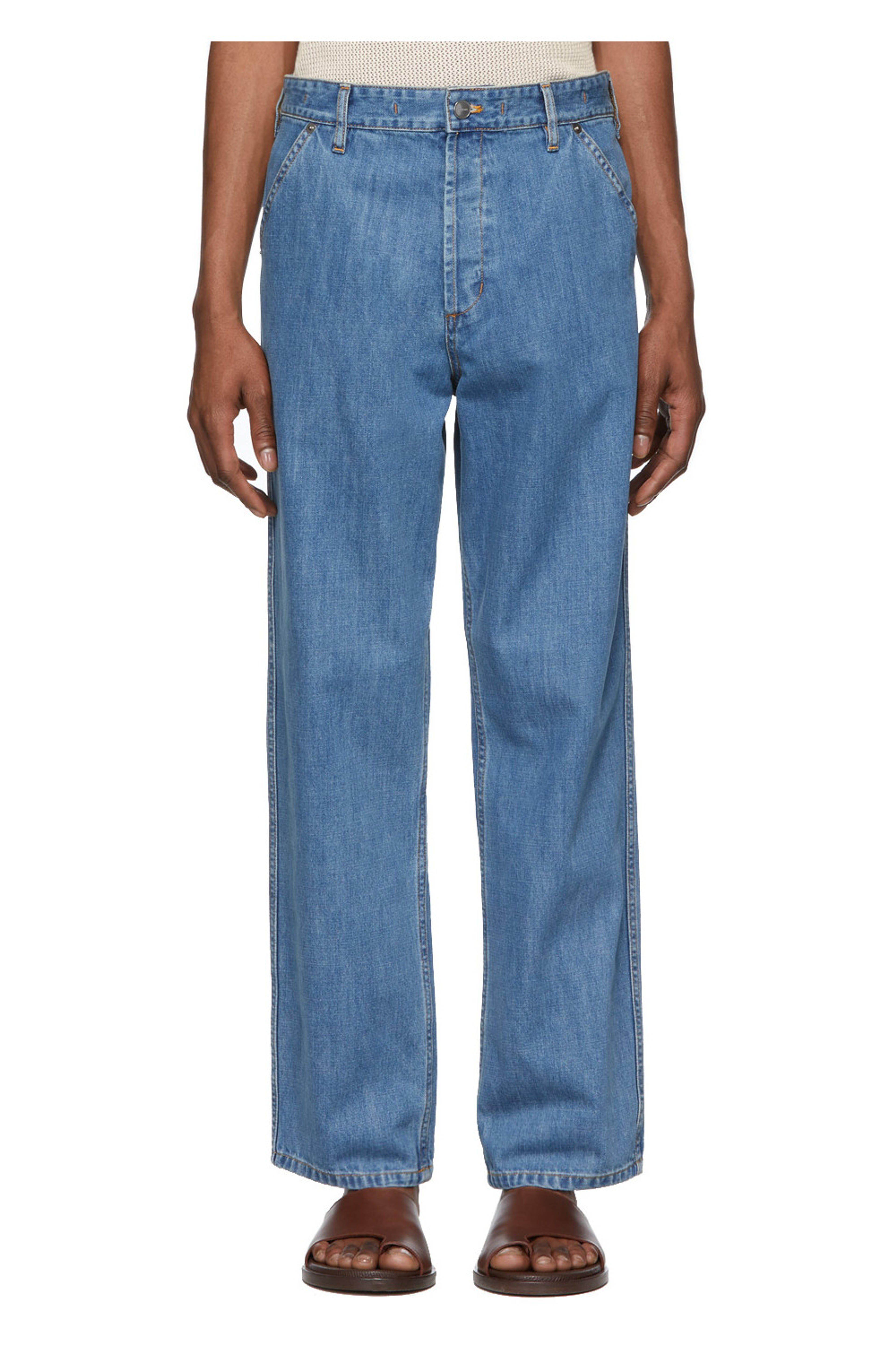 Jacquemus: Blue 'Le De Nîmes' Jeans | SSENSE