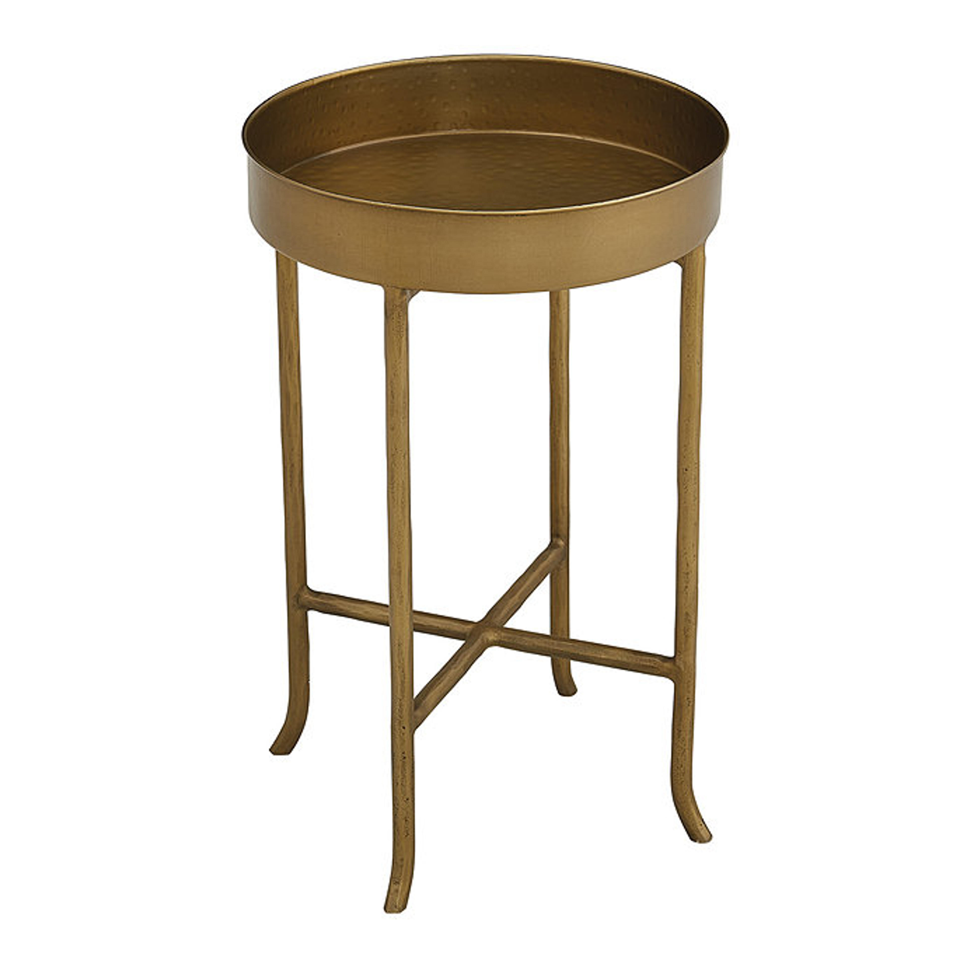 Evan Round Metal Tray Side Table