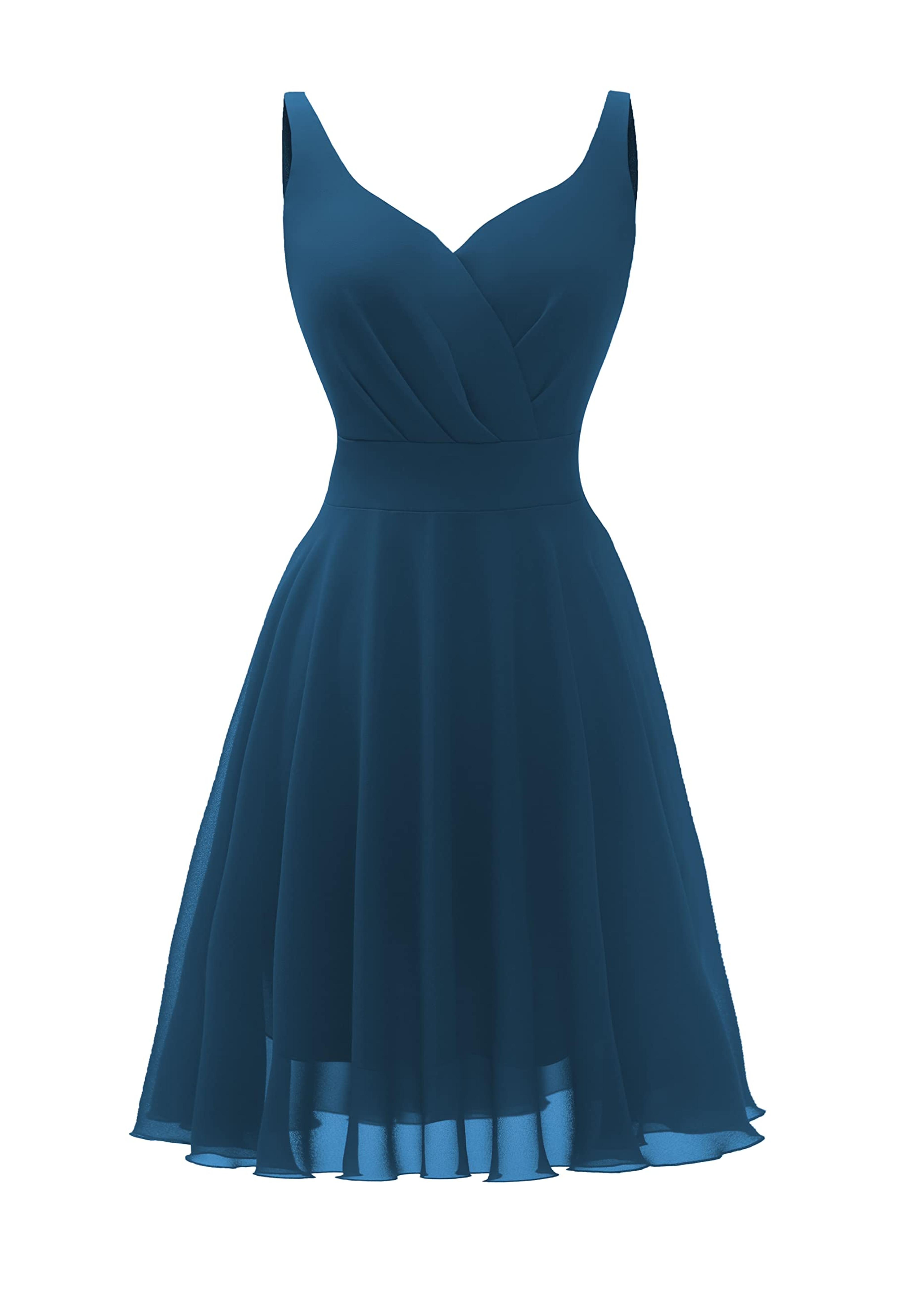 Amazon.com: Dressever Summer Cocktail Dress V-Neck Adjustable Spaghetti Strap Chiffon Sundress with Pockets : Clothing, Shoes & Jewelry