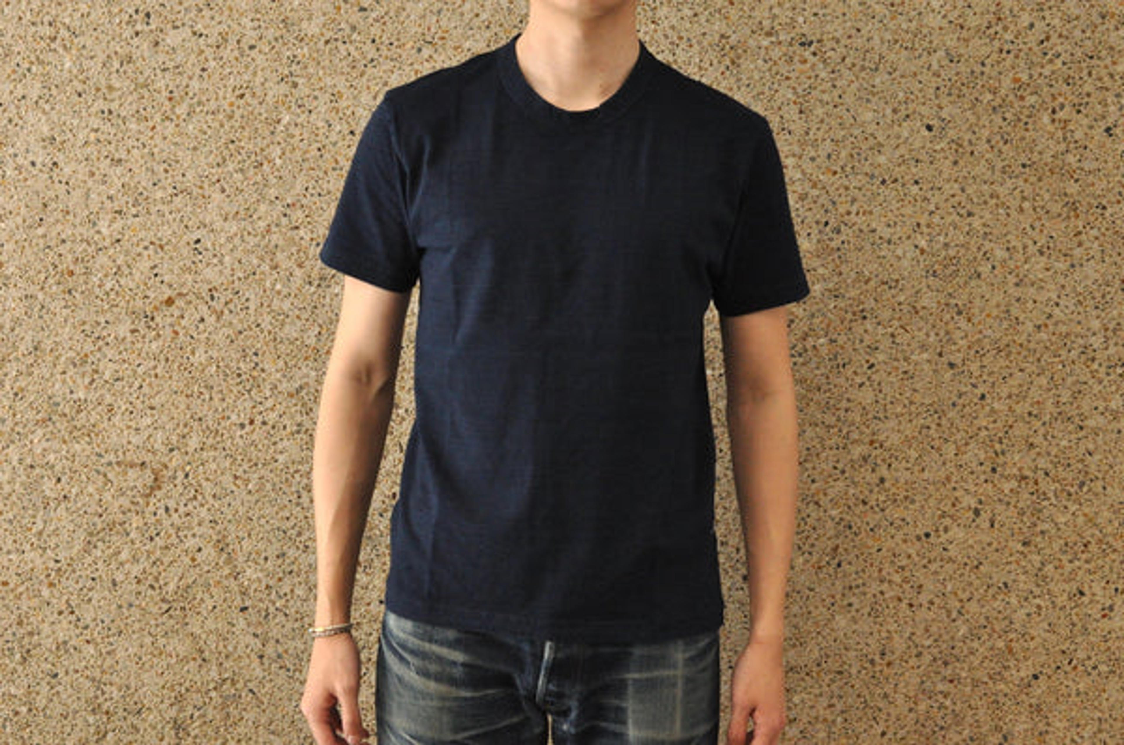 Pure Blue Japan 6.5oz “Signature" Indigo Dyed Tee (Grand Indigo)