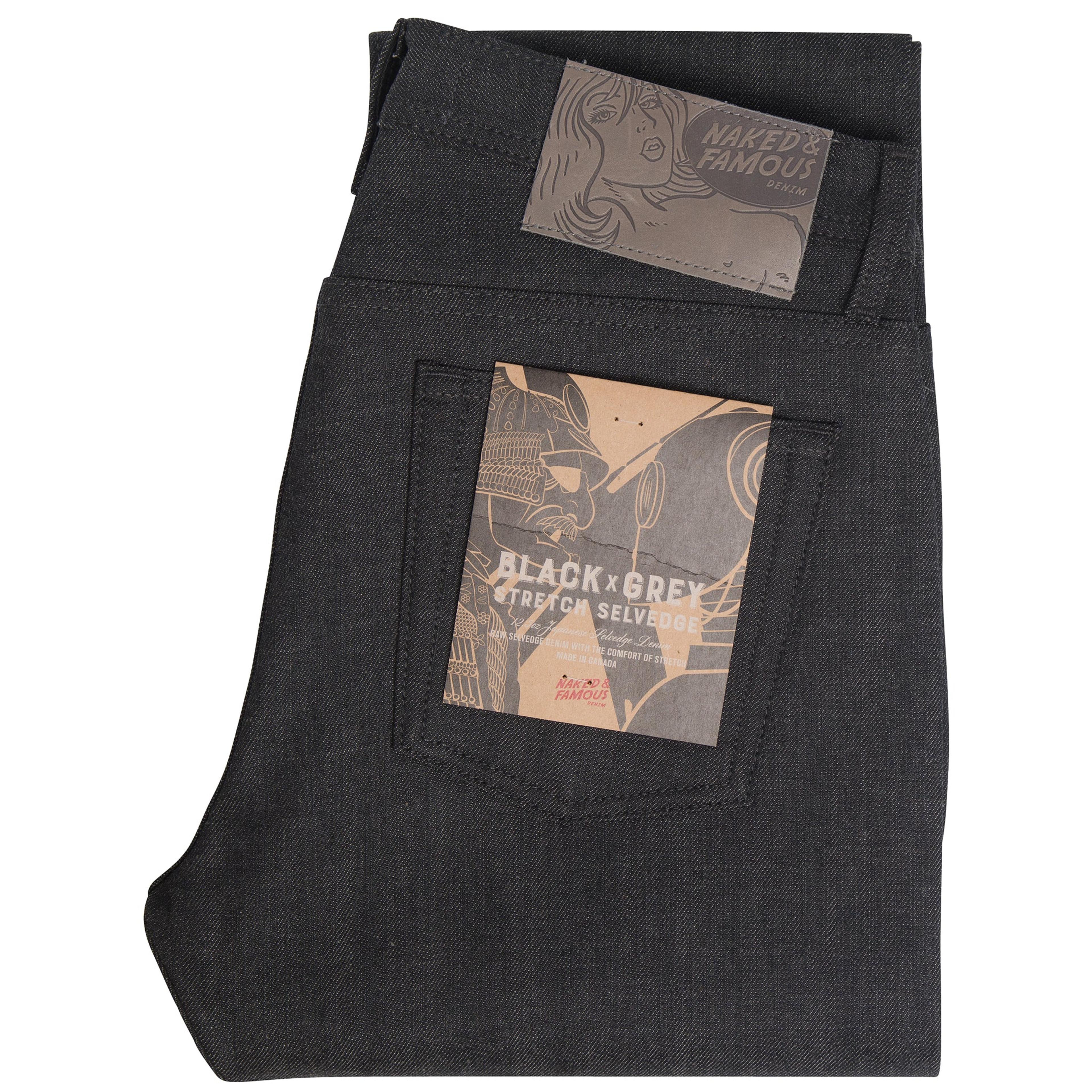 Weird Guy - Black x Grey Stretch Selvedge | Naked & Famous Denim – Tate + Yoko