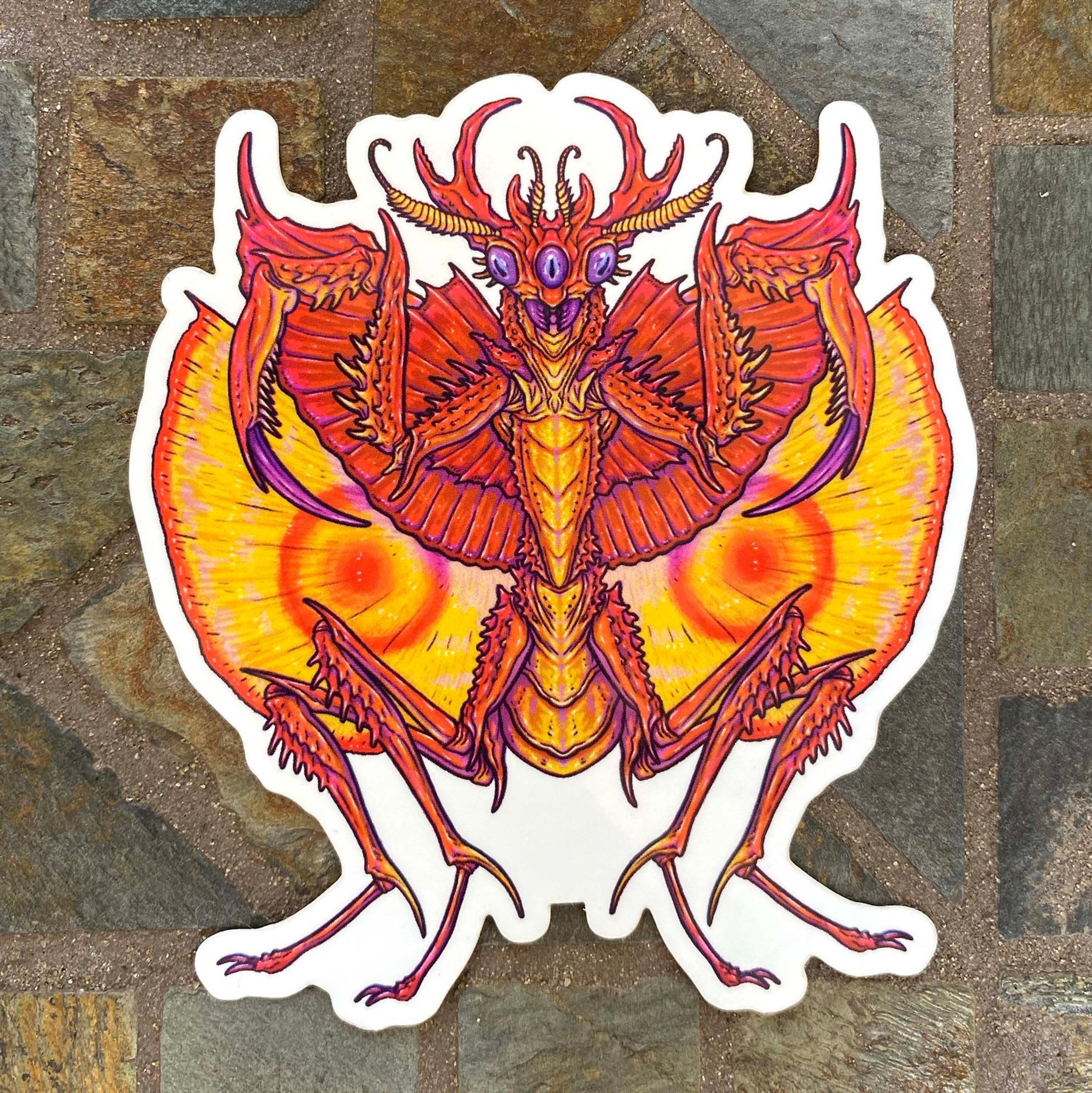 Psychedelic Mantis Sticker