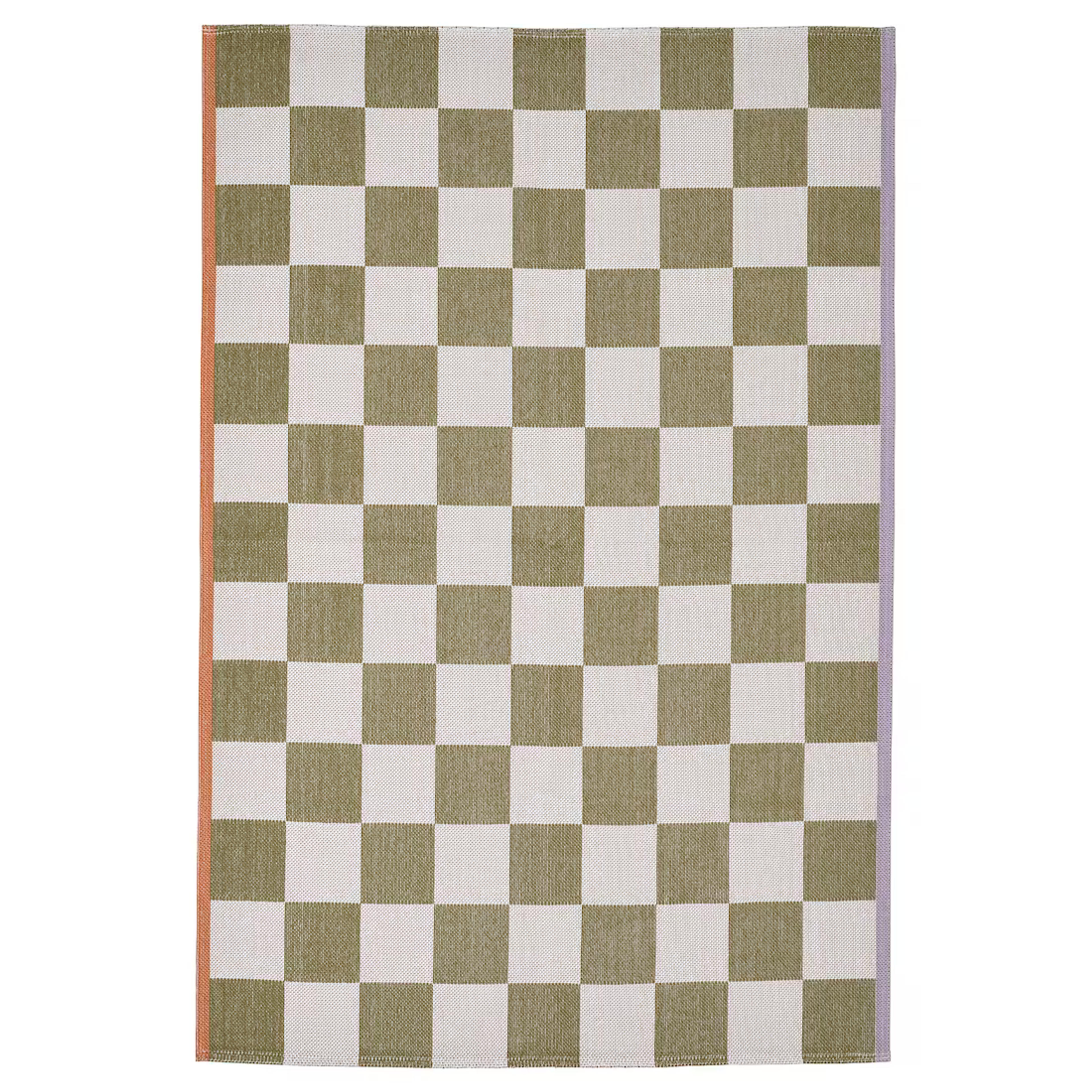 KLASSRUM rug, flatwoven, white/green, 4'4"x6'5" - IKEA