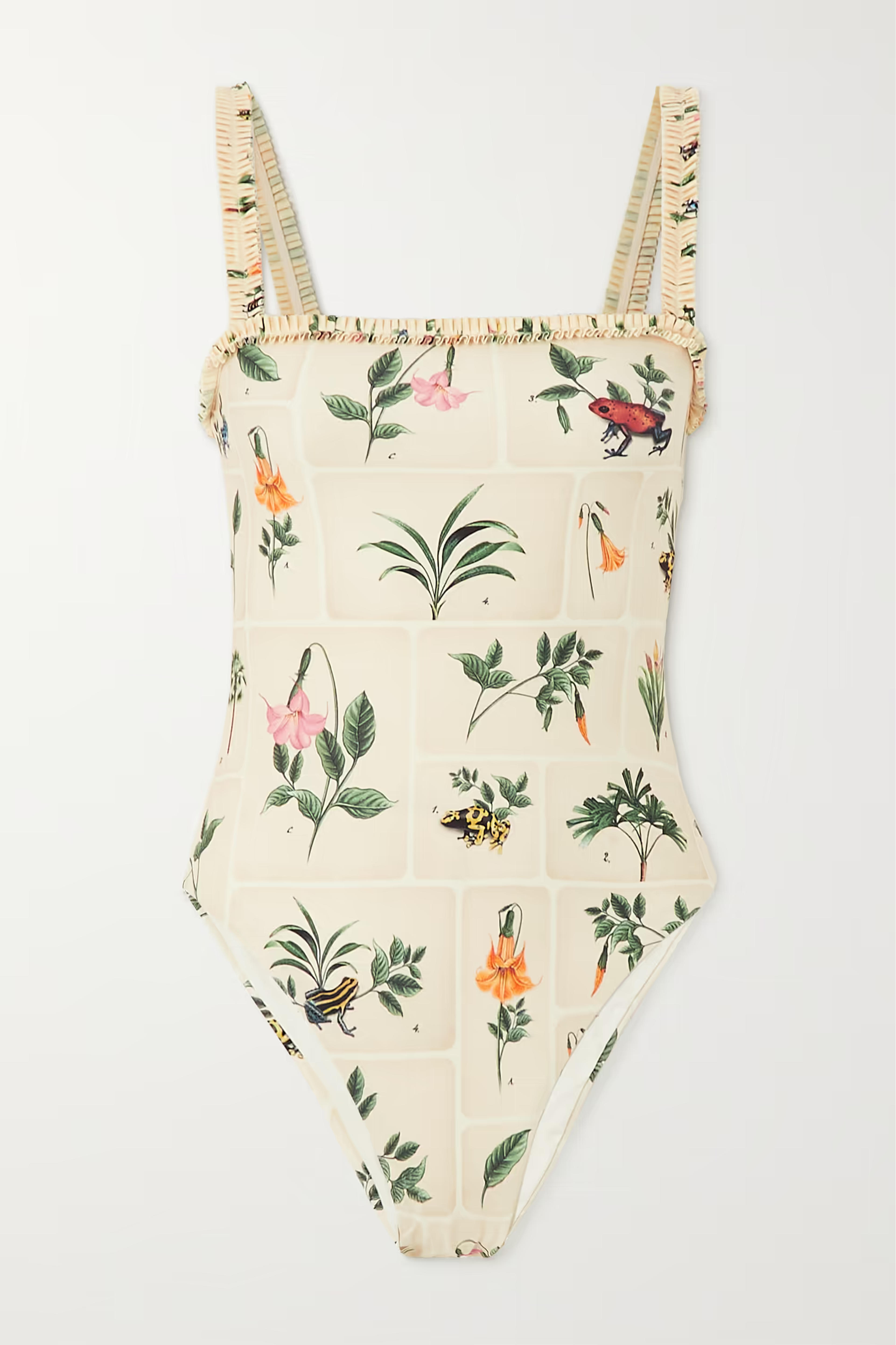 AGUA BY AGUA BENDITA + NET SUSTAIN Limòn printed recycled swimsuit | NET-A-PORTER