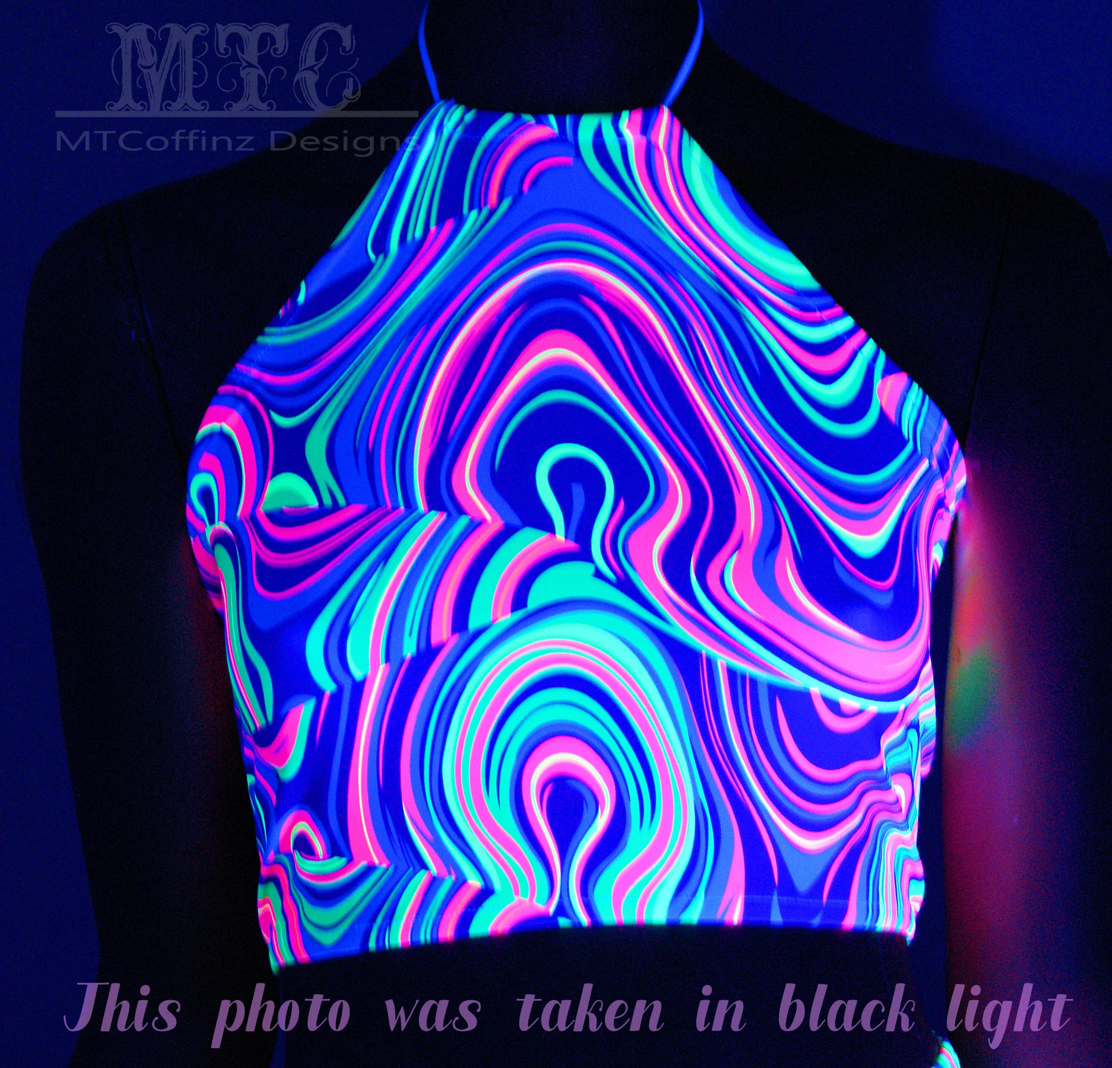 Neon Glow Worm Trippy Psychedelic UV Reactive Corset Lacing - Etsy