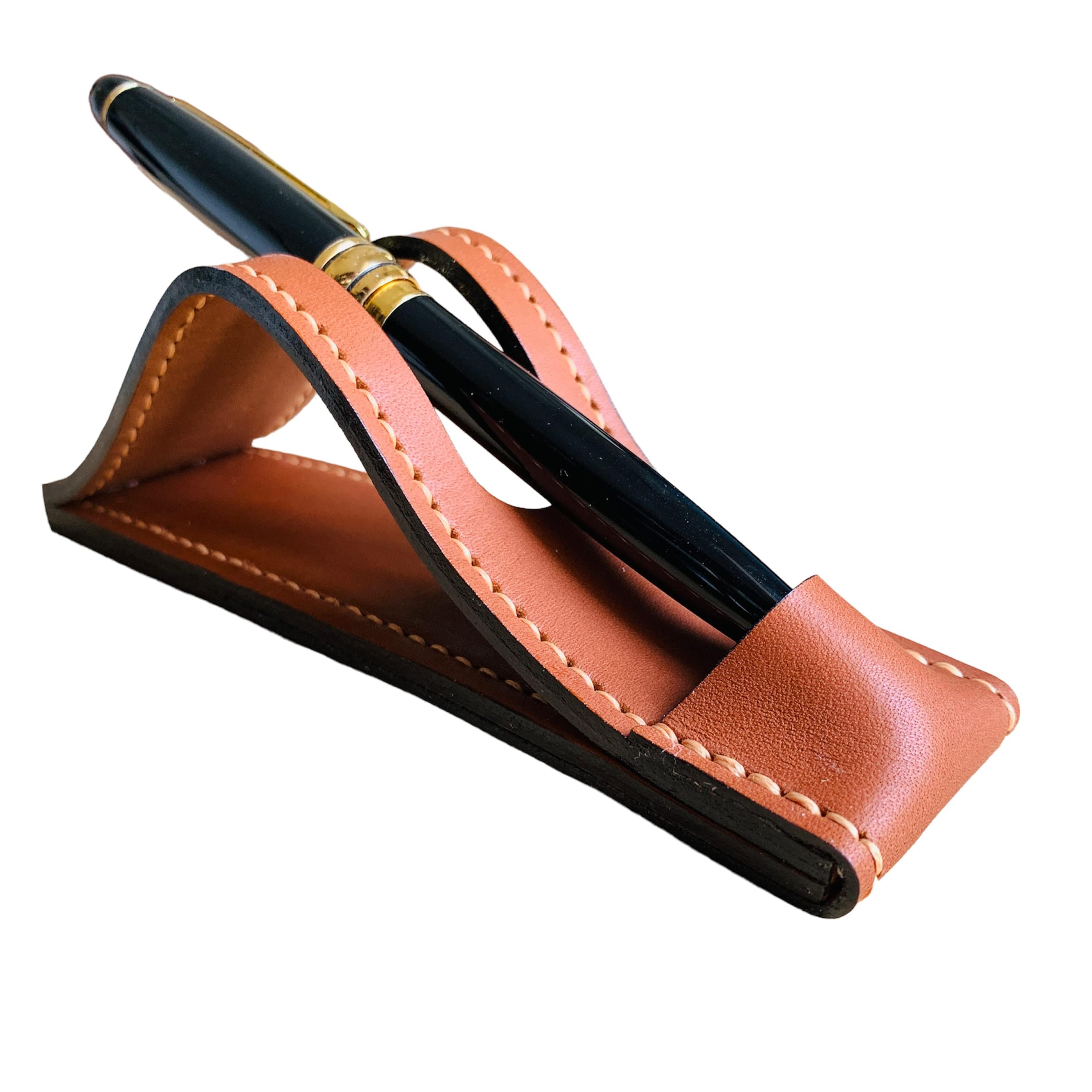 Amazon.com: HMza Handmade Leather Fountain Pen Stand, Leather Pen Holder Office Pen Stand Gift for Boss, Husband, Wife, Friends or coworker, Leather Pen Stand for Desk gift for him her : Handmade Products