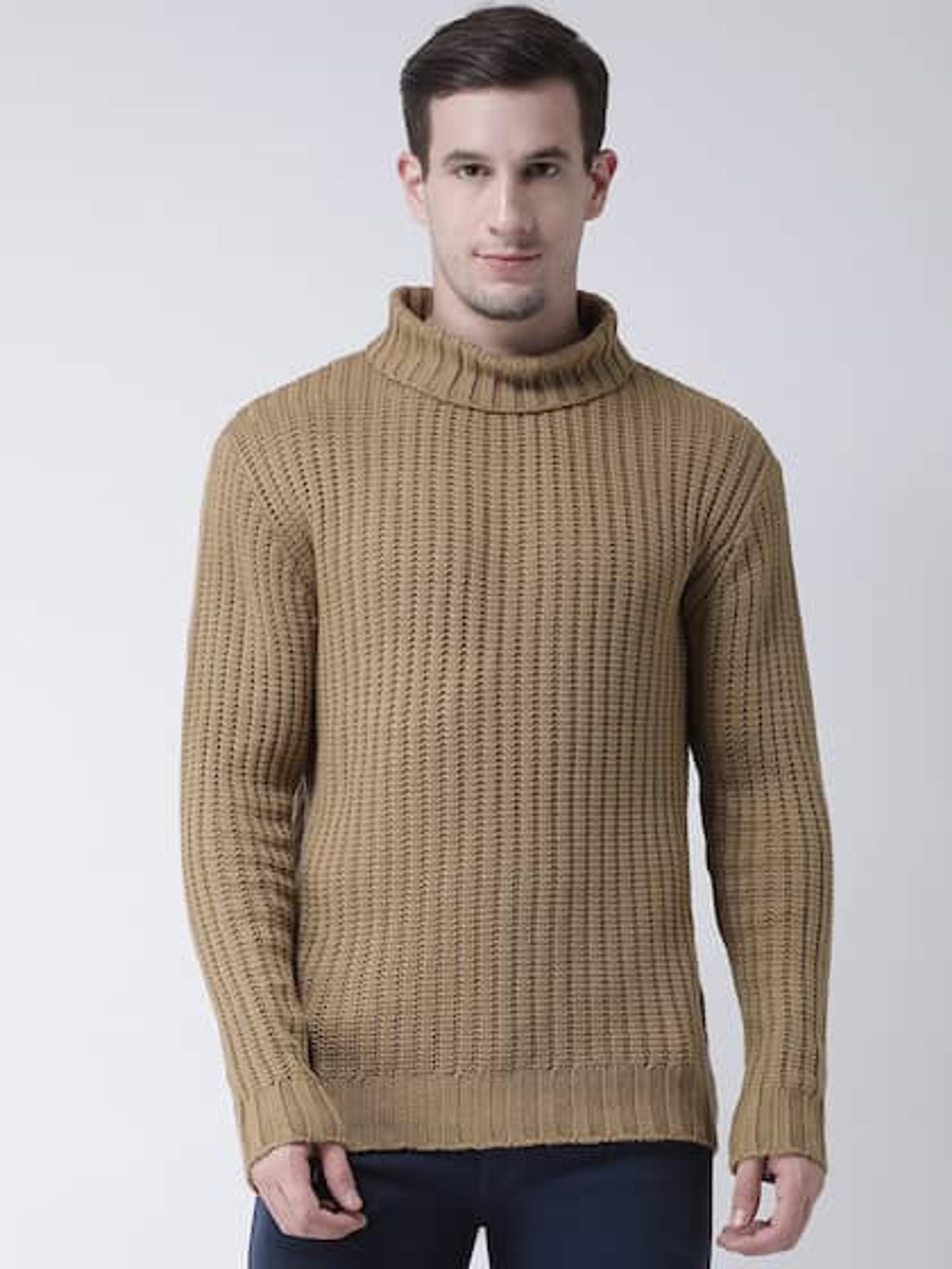 Buy Club York Men Khaki Self Design Pullover Sweater - Sweaters for Men 10721330 | Myntra