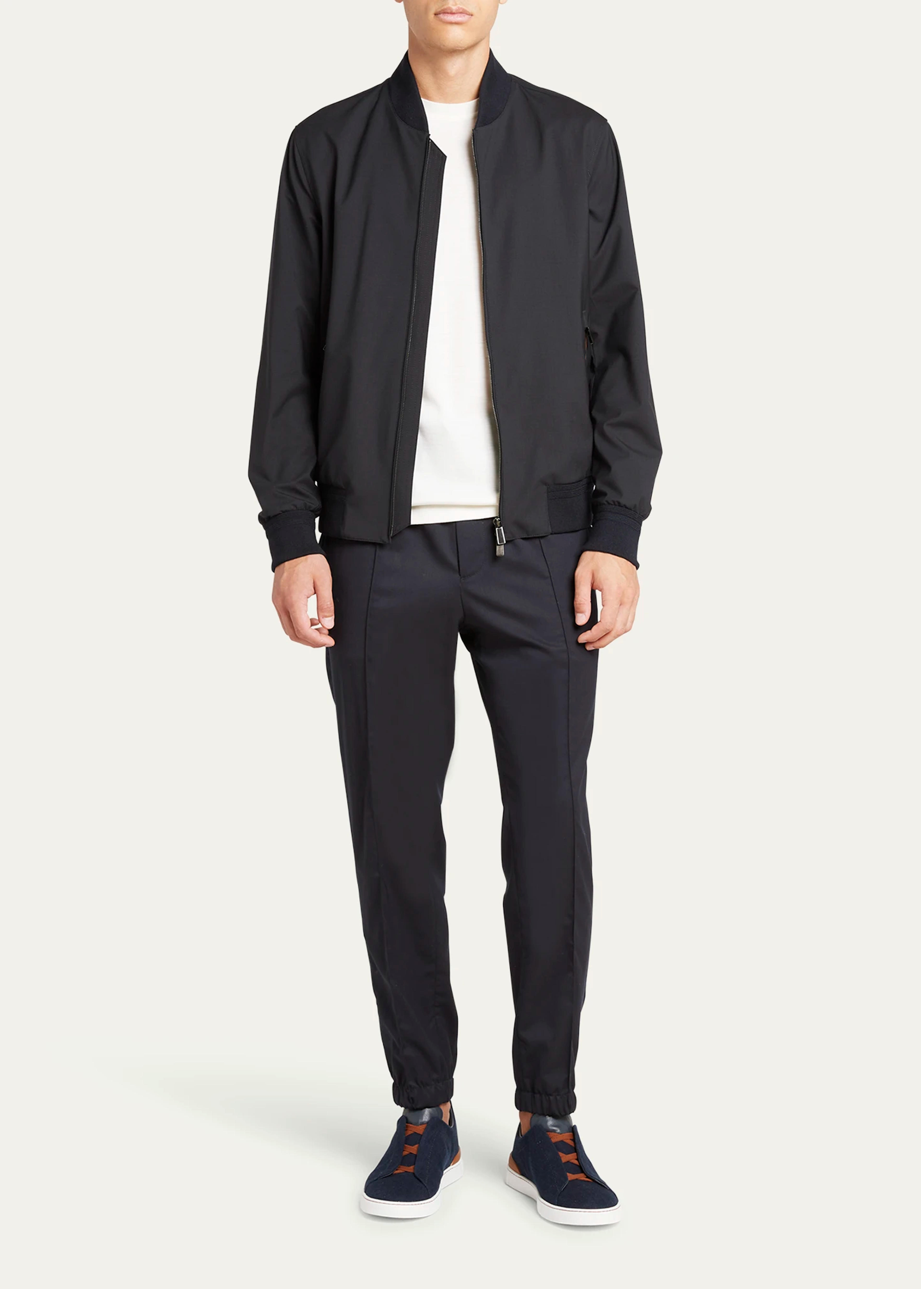 ZEGNA Men's Elements Wool Bomber Jacket - Bergdorf Goodman