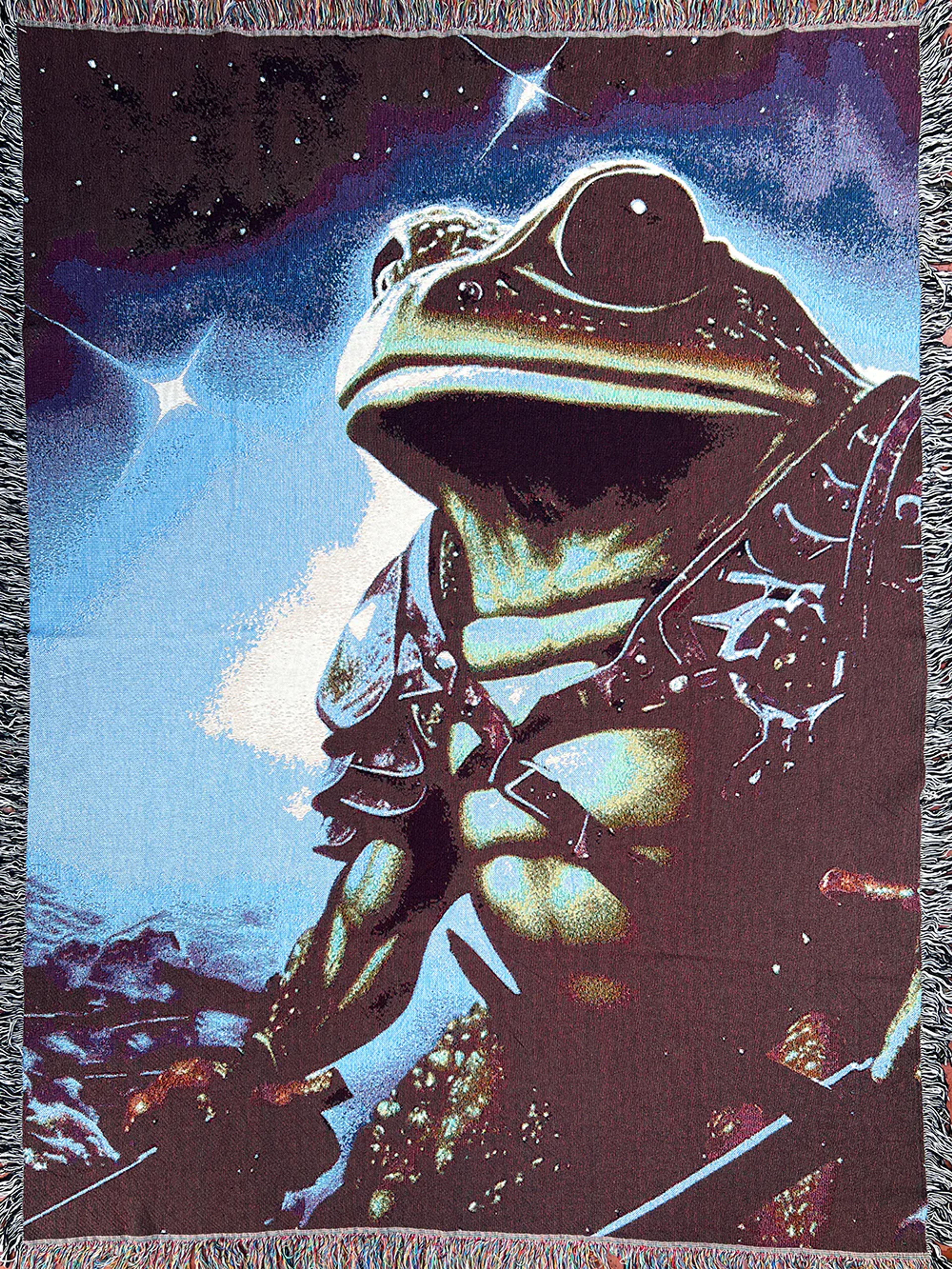 Intergalactic Frog Warrior Blanket
