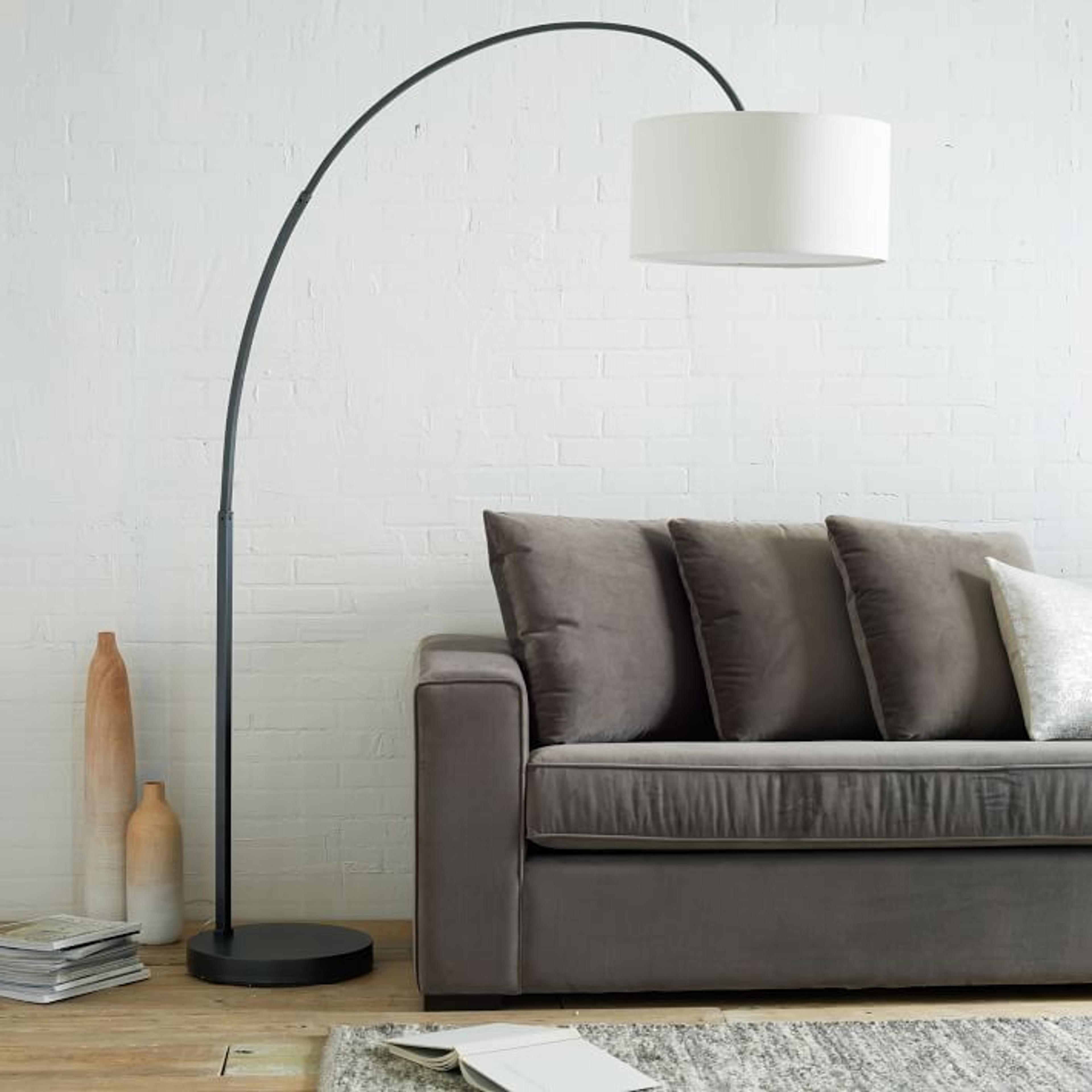 Overarching Linen Shade Floor Lamp (79")