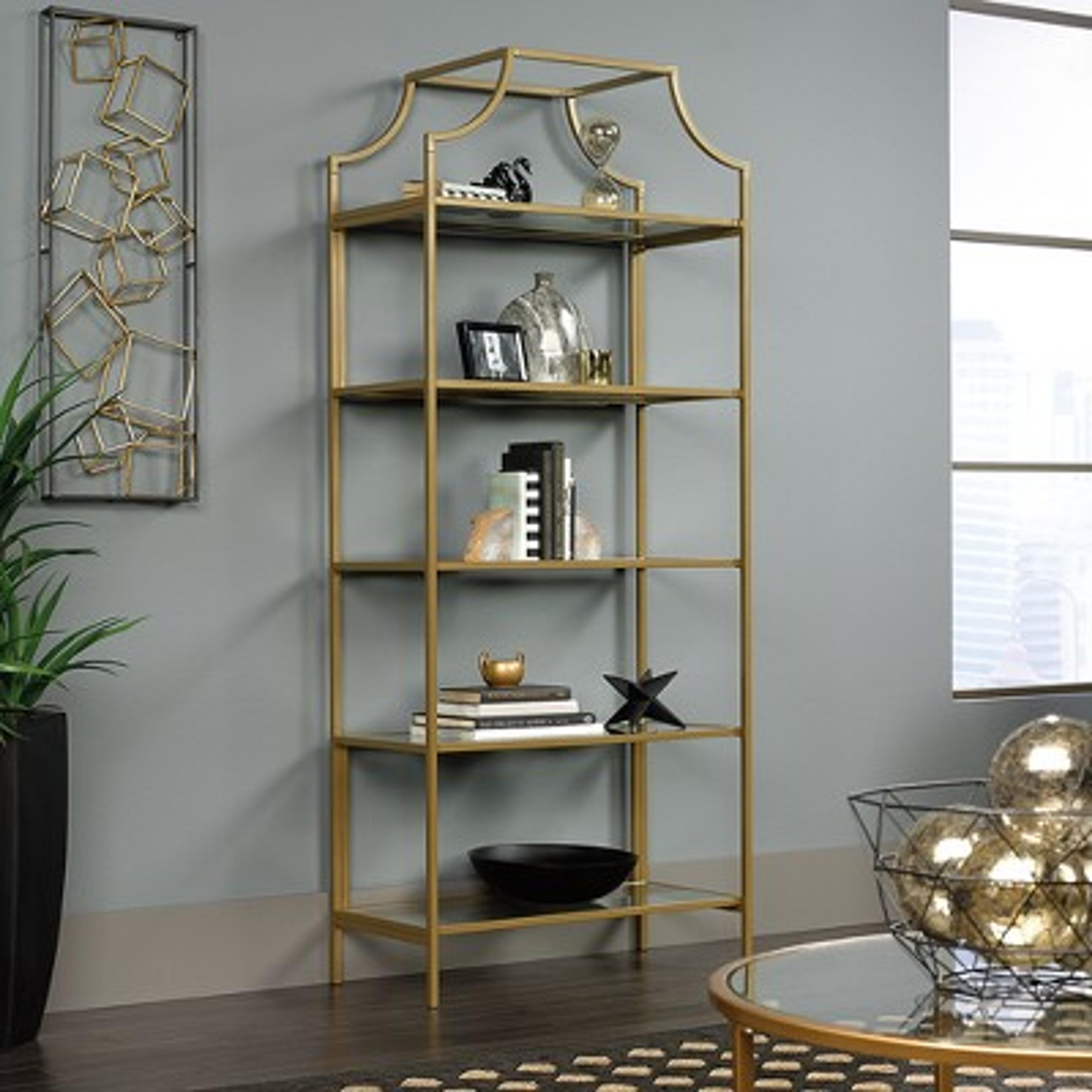 71" International Luxury Bookshelf Satin Gold Finish - Sauder : Target