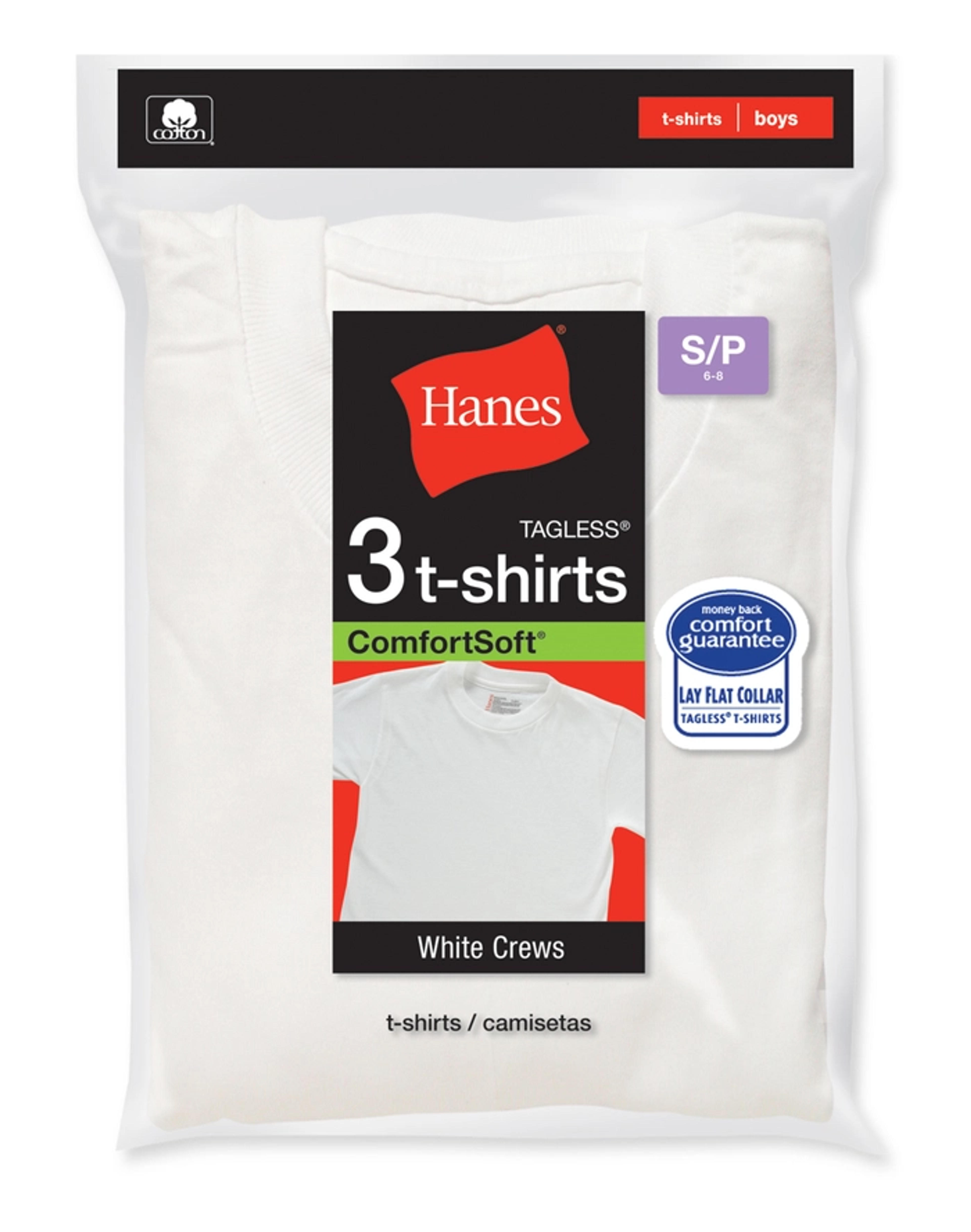 Hanes ComfortSoft Tagless Boys' Crewneck T-Shirt | 8024