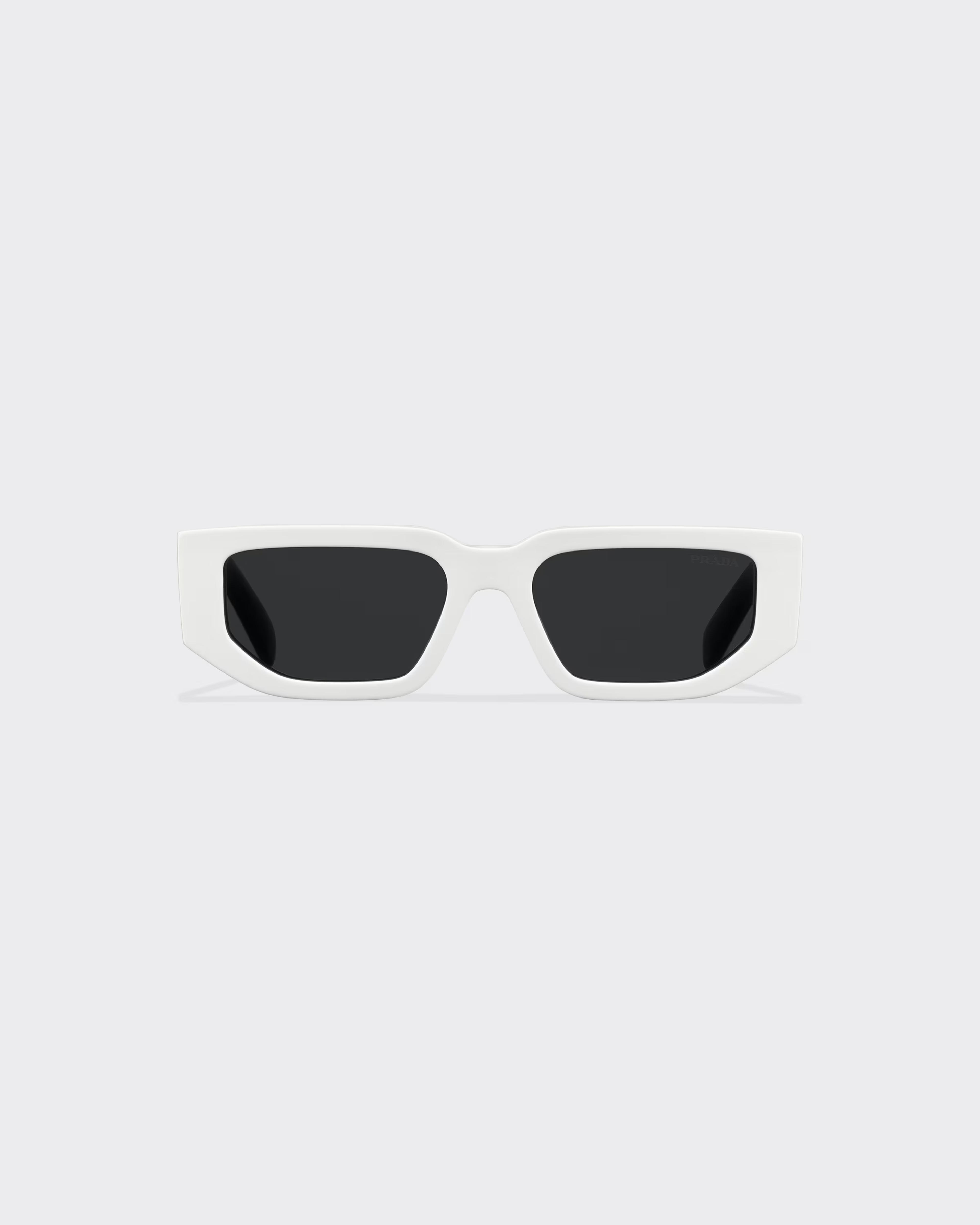 Slate Gray Lenses Sunglasses With Triangle Logo | PRADA