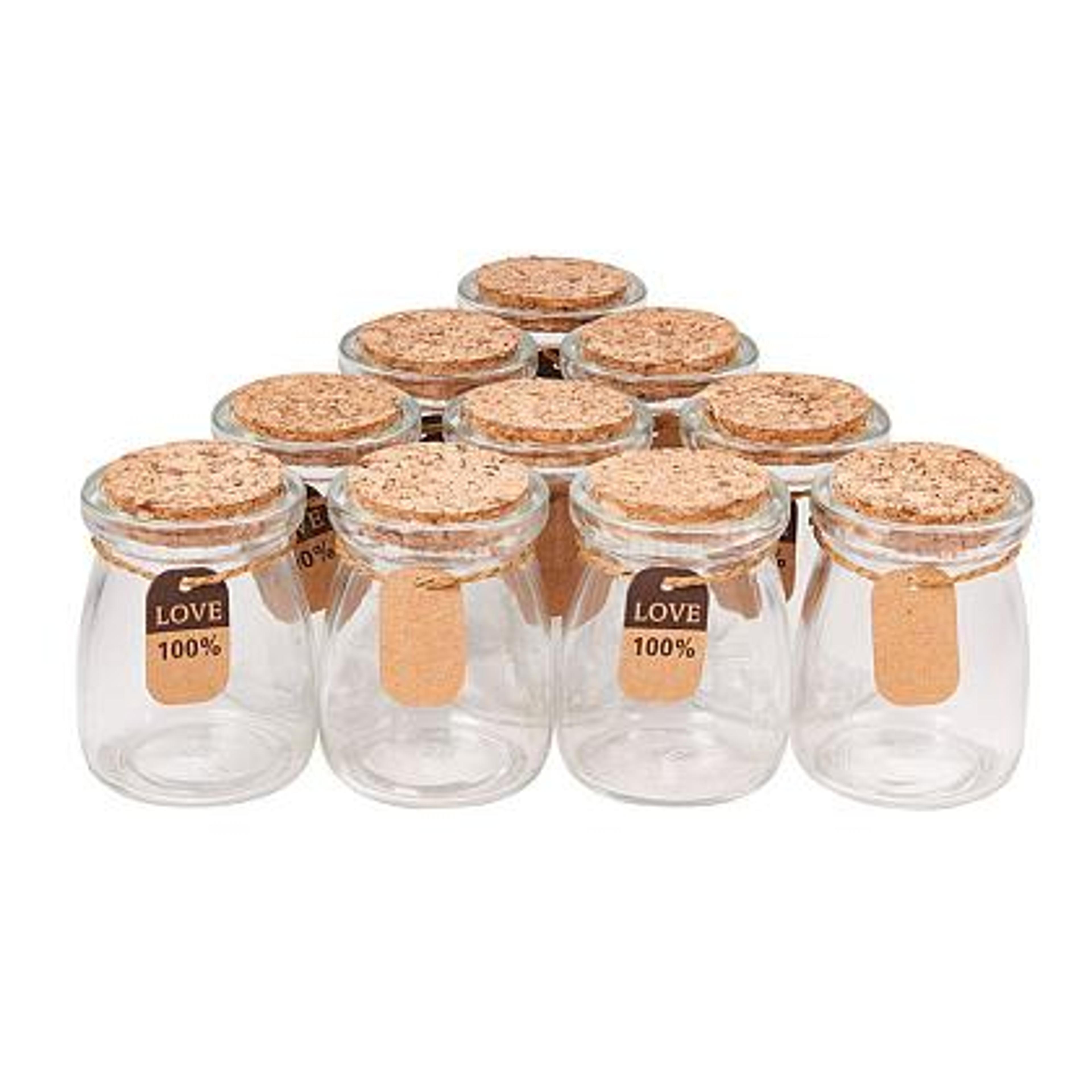 Shop BENECREAT 10 Pack Glass Wedding Party Favor Jars with Cork Lids for Jewelry Making - Selected.PandaHall.com