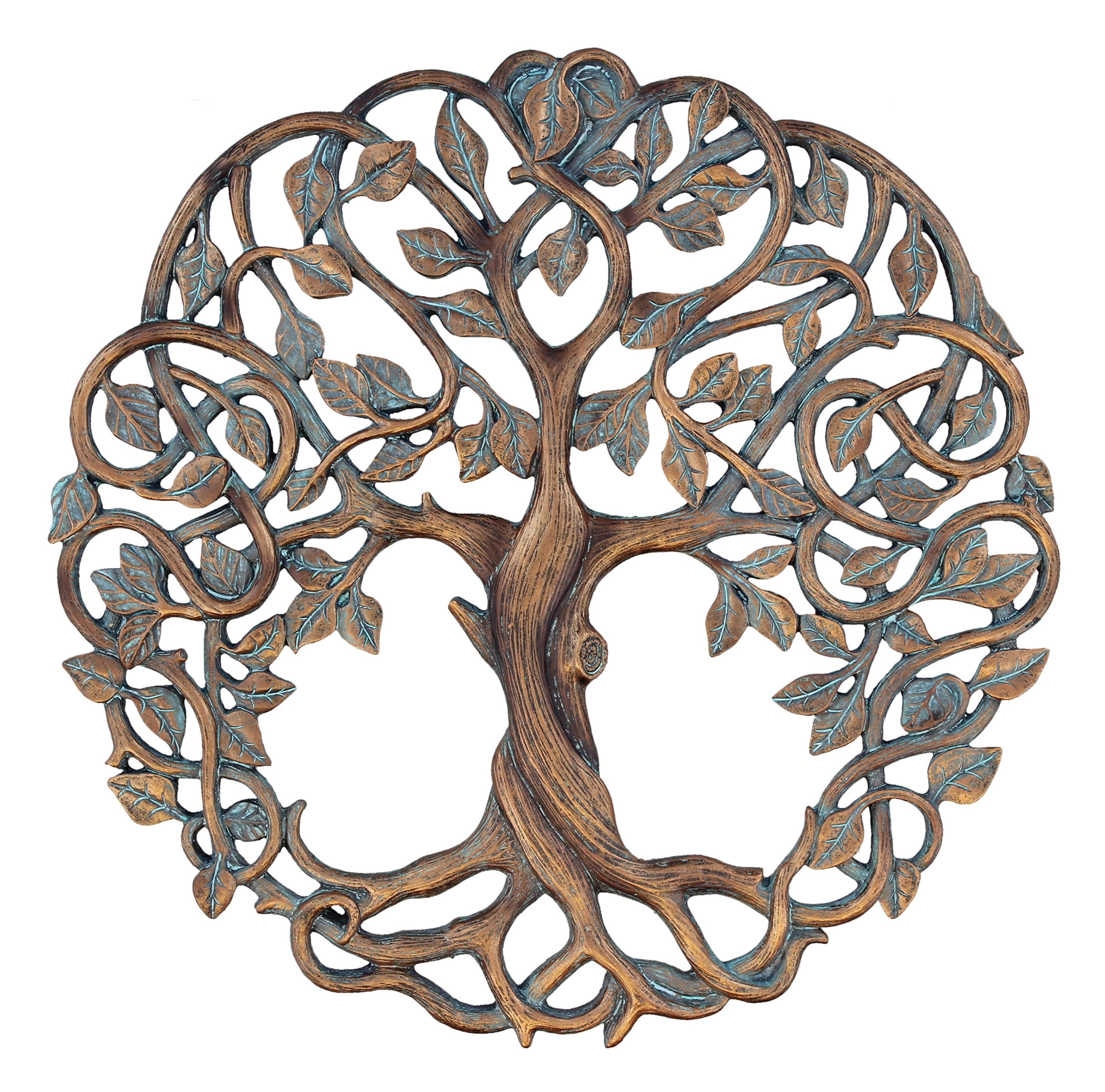 Old River Outdoors Tree of Life Wall Plaque 11 5/8 Inches Decorative Celtic Garden Art Sculpture for Living Room