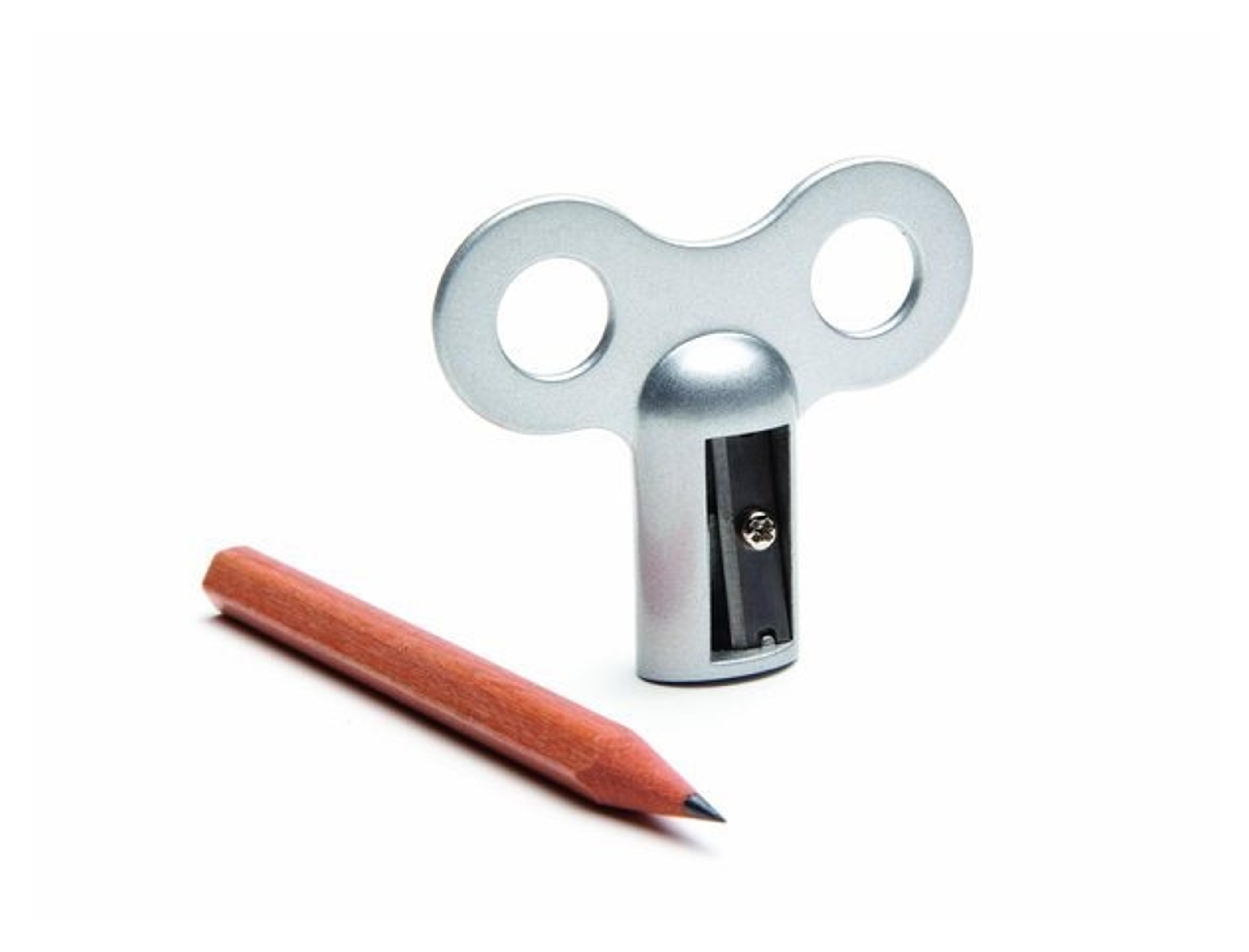 Monkey Business Silver Turnkey - Retro Style Pencil Sharpener