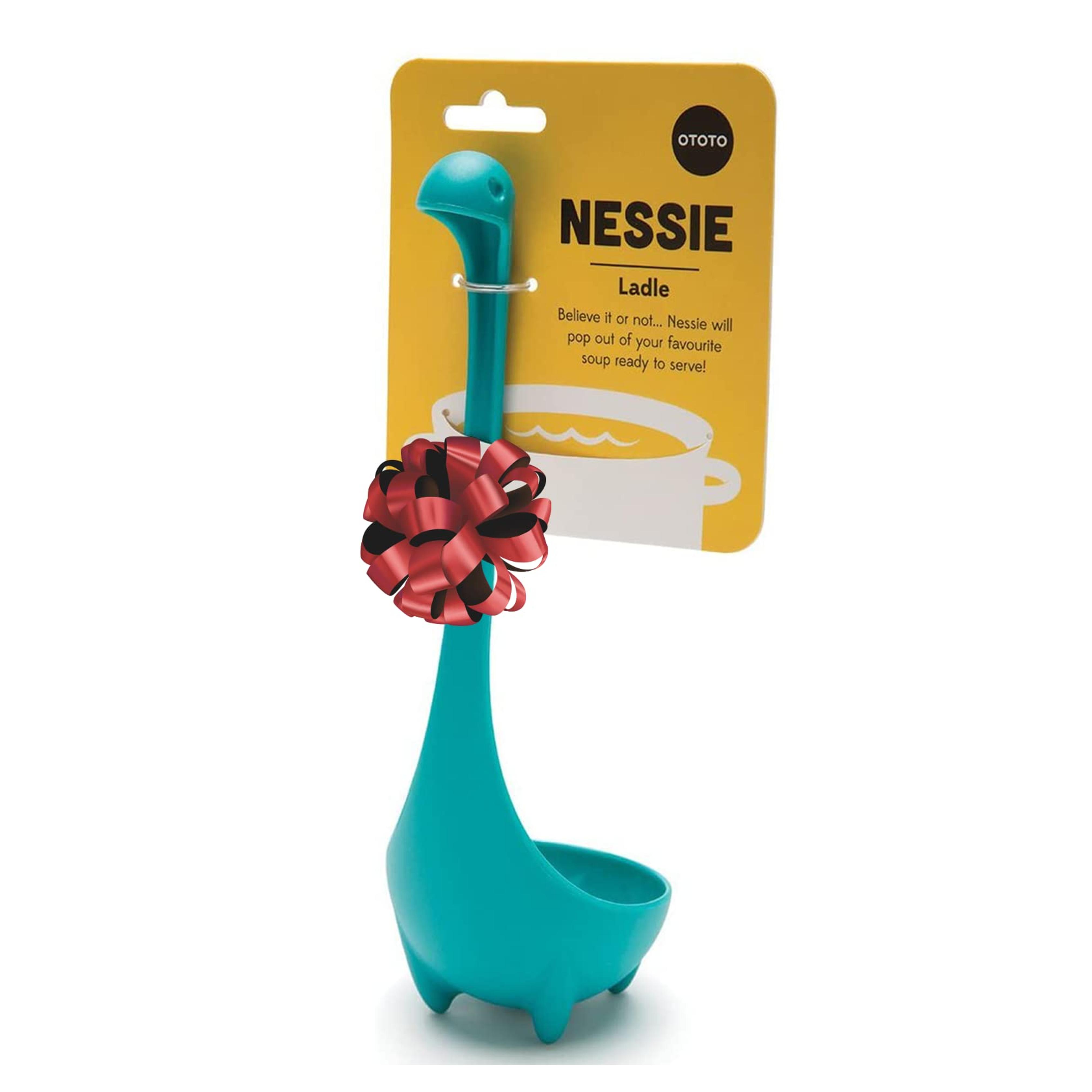 Amazon.com | OTOTO Nessie Ladle Spoon - Turquoise Cooking Ladle - Cooking Gifts - Use for Serving Soup, Stew, Gravy & Chili - High Heat Resistant Loch Ness Stand Up Soup Ladle: Gravy & Sauce Ladles