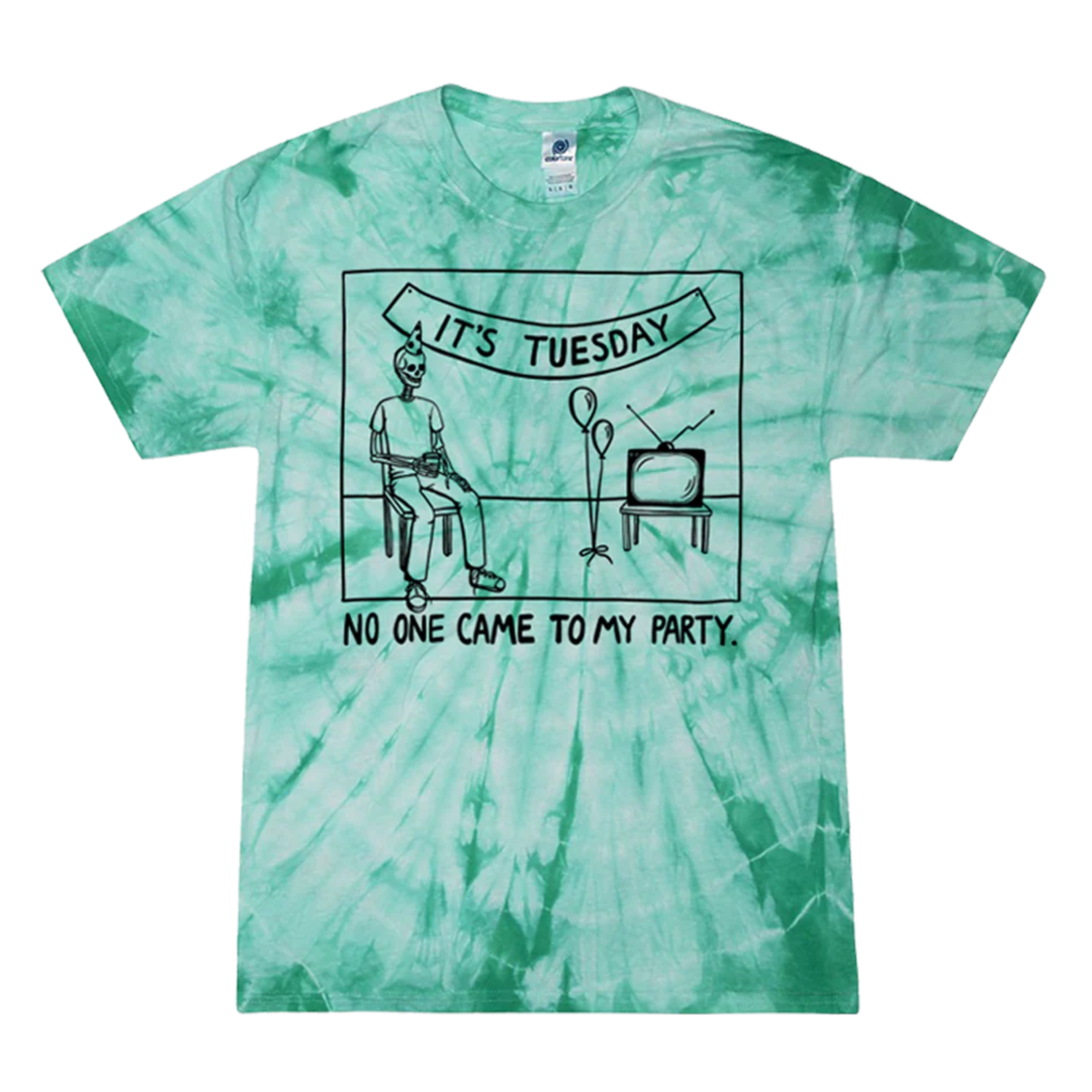 It's Tuesday Mint Tie Dye Tee – Drew Gooden Shop