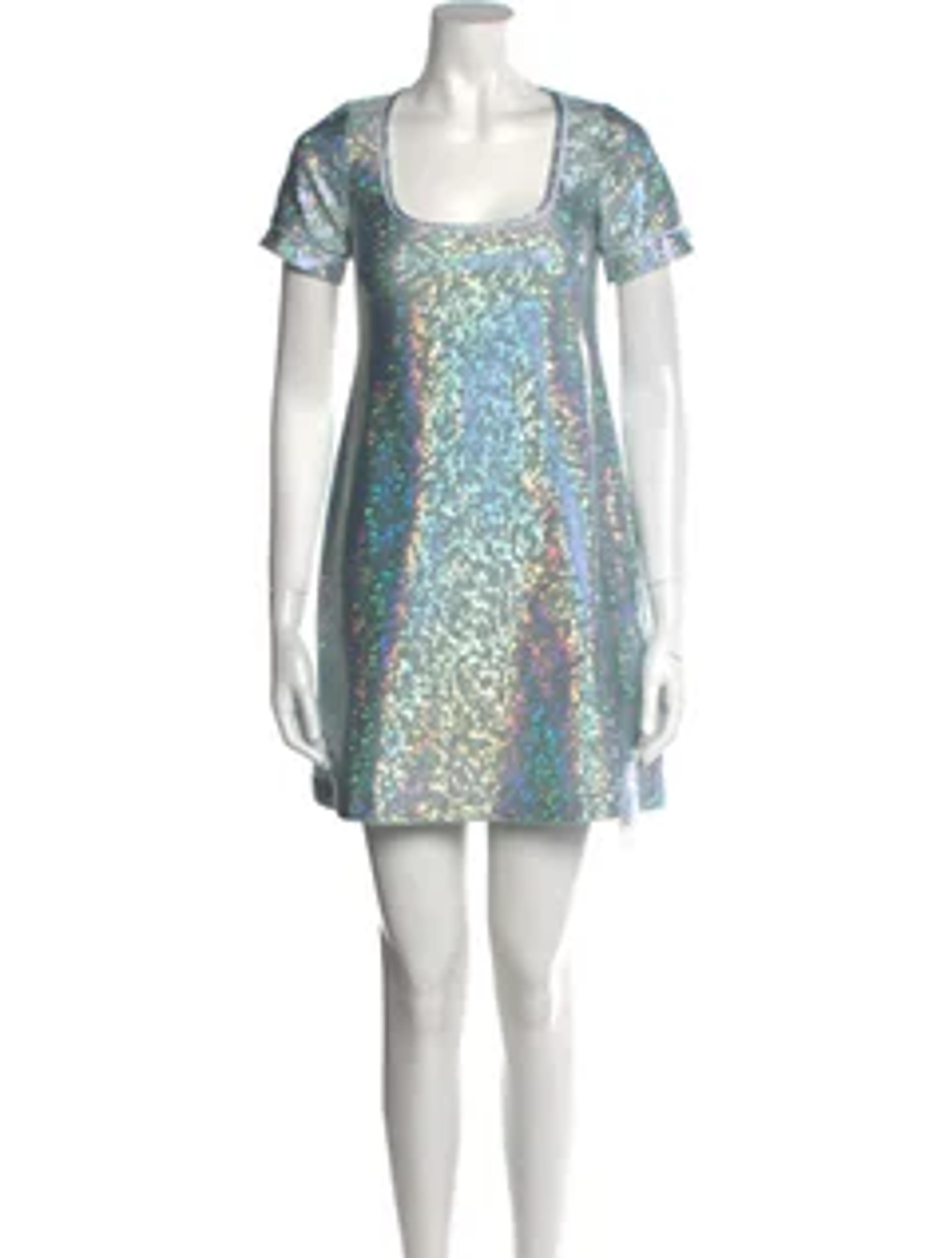 Saks Potts Printed Mini Dress w/ Tags - Blue Dresses, Clothing - WSPOT21631 | The RealReal