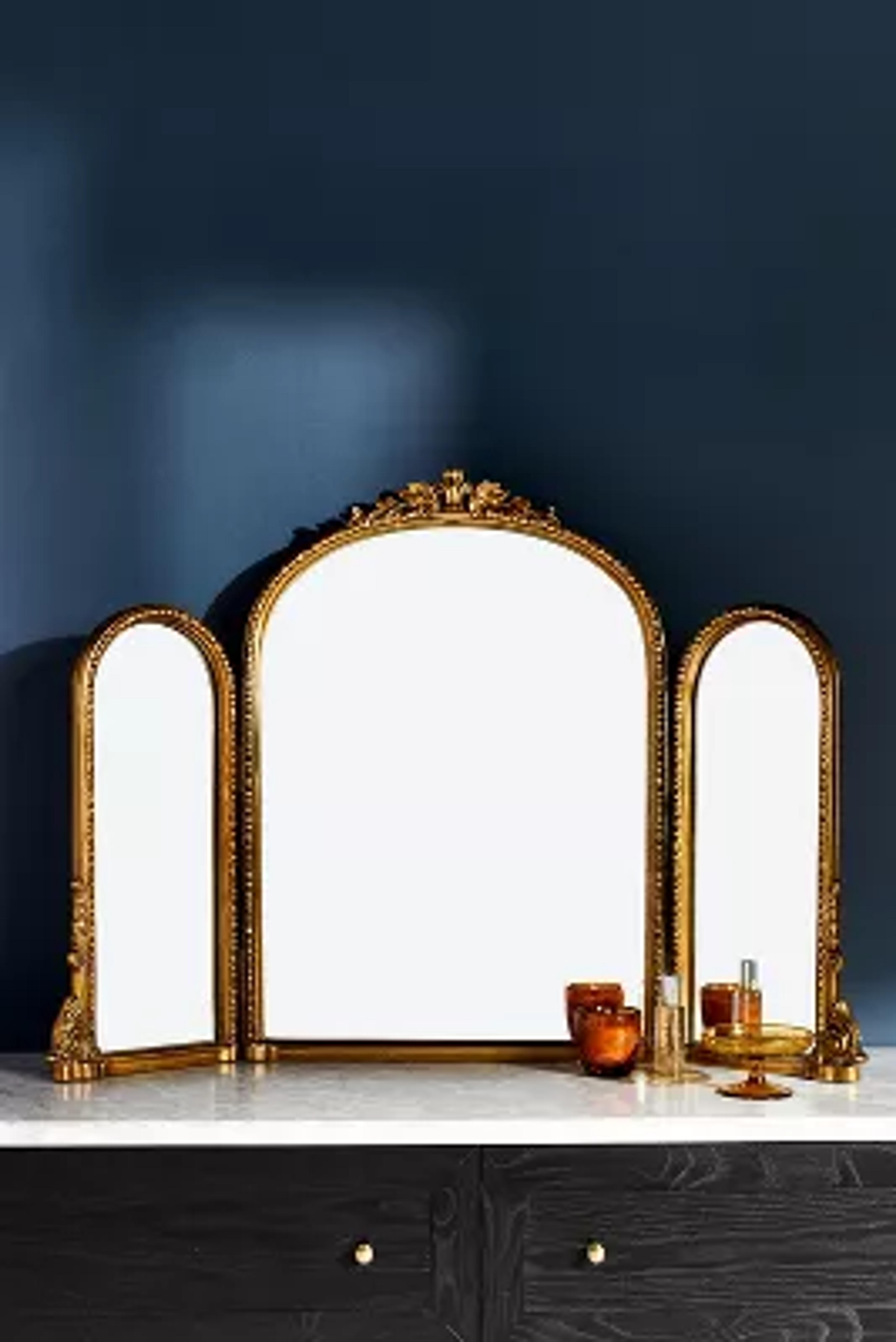 Gleaming Primrose Triptych Mirror | Anthropologie