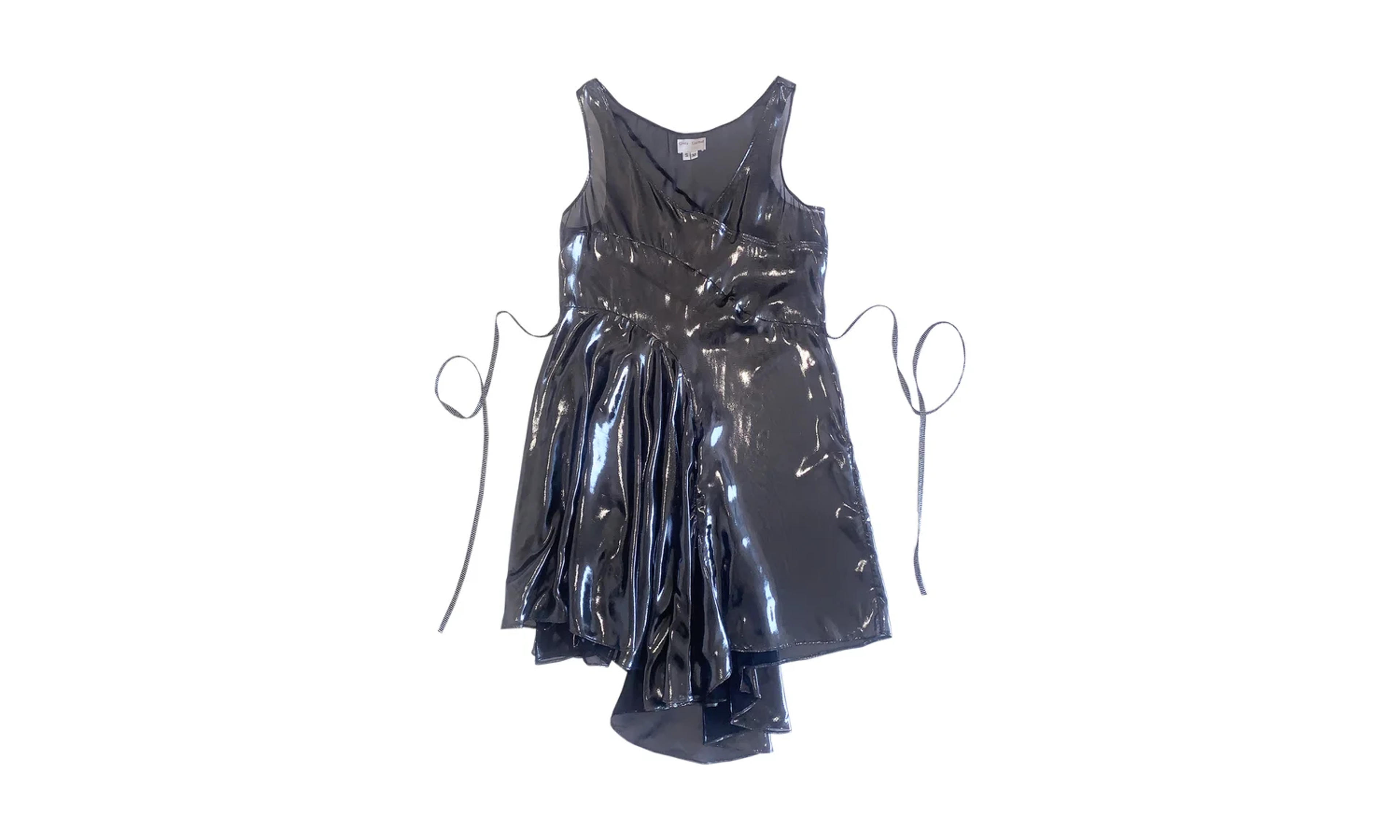 Silver Bias Cut Party Dress | Greta Garmel