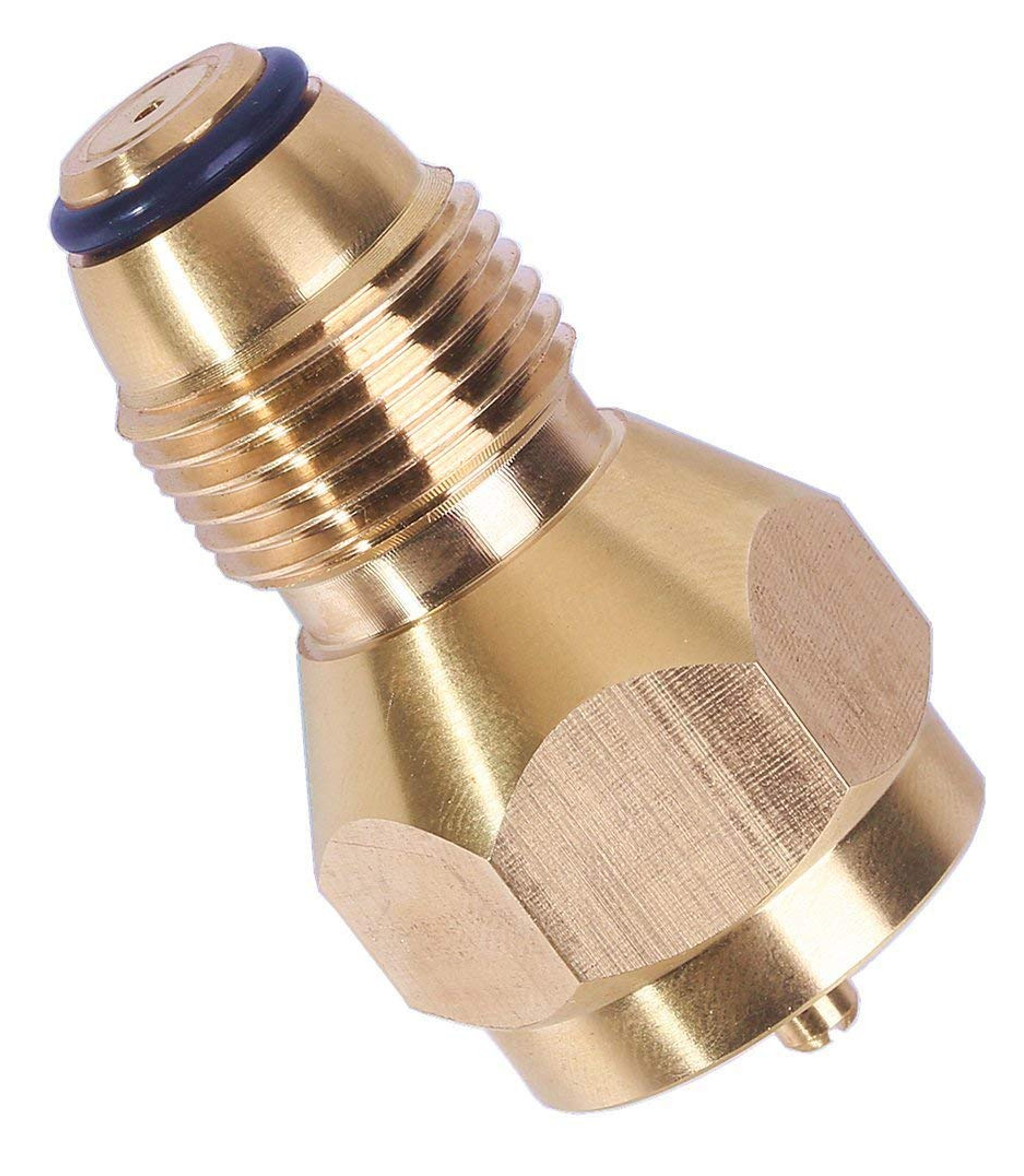 DOZYANT Universal Safest Propane Refill Adapter for Throwaway Disposable Bottle - 100% Solid Brass Regulator Valve Accessory for All 1 LB Tank Small Cylinders