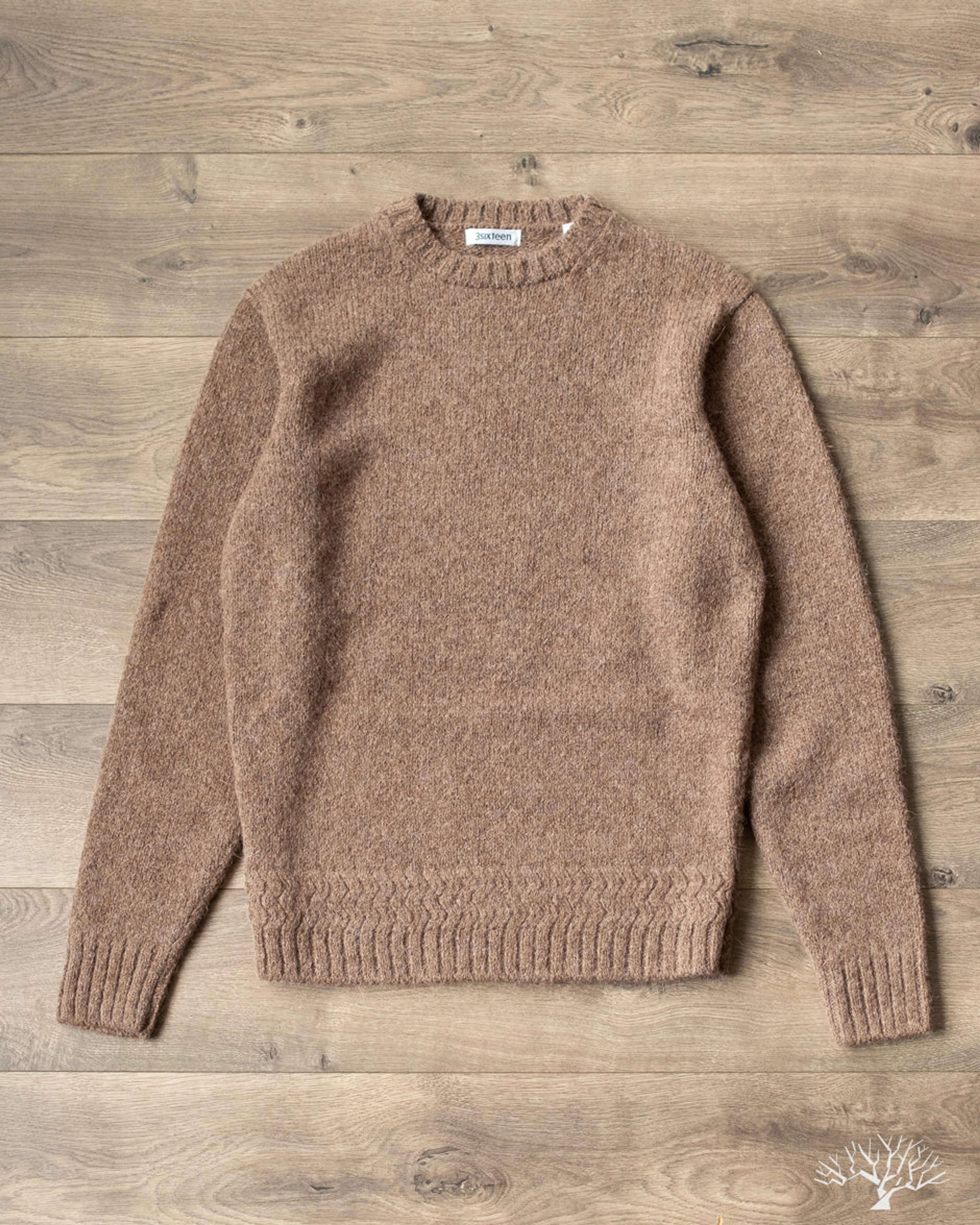 3sixteen - Alpaca Crewneck Sweater - Oak – Withered Fig