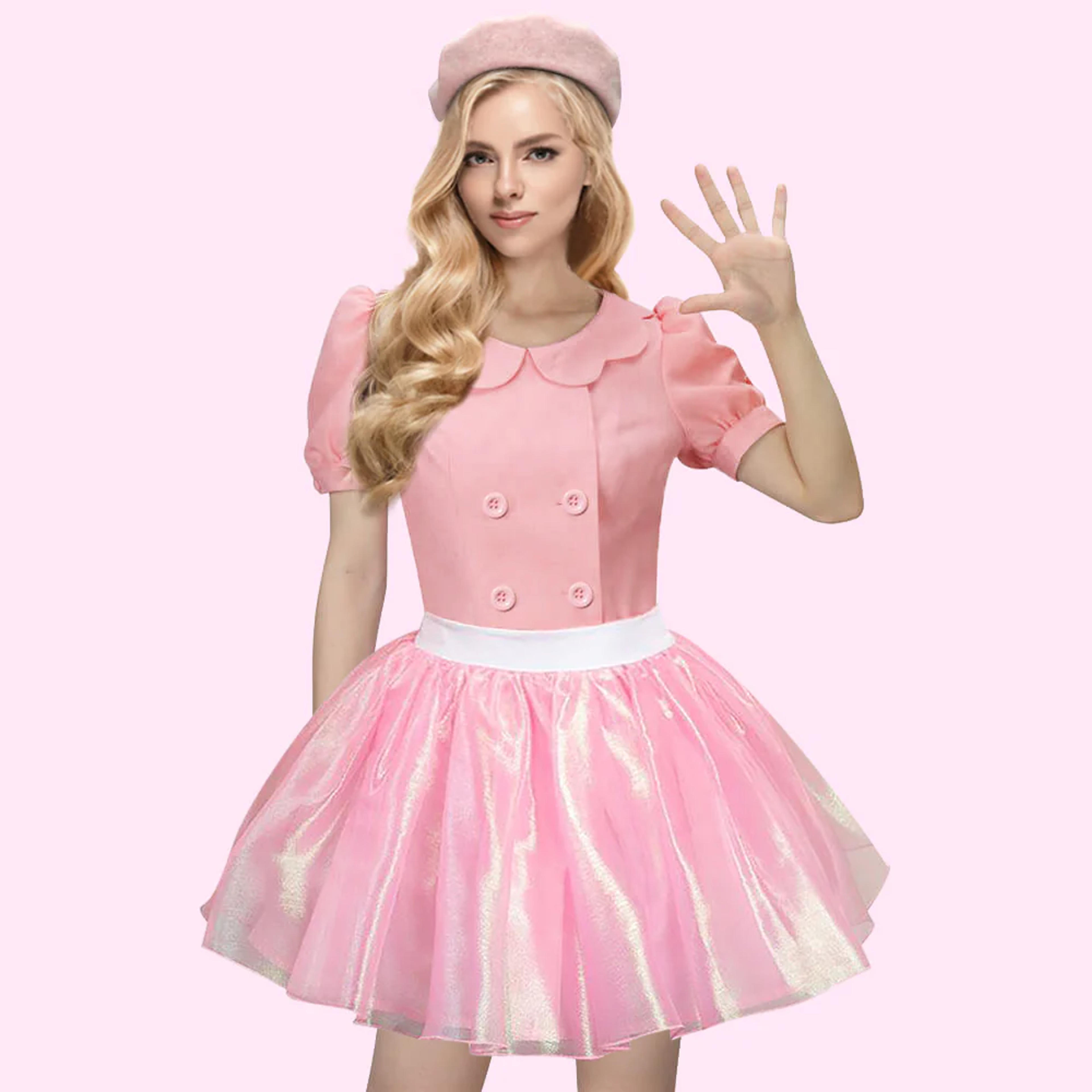 Barbiecore Margot Robbie Pink Escape Costume Movie Cosplay Outfits Yar – YOMORIO