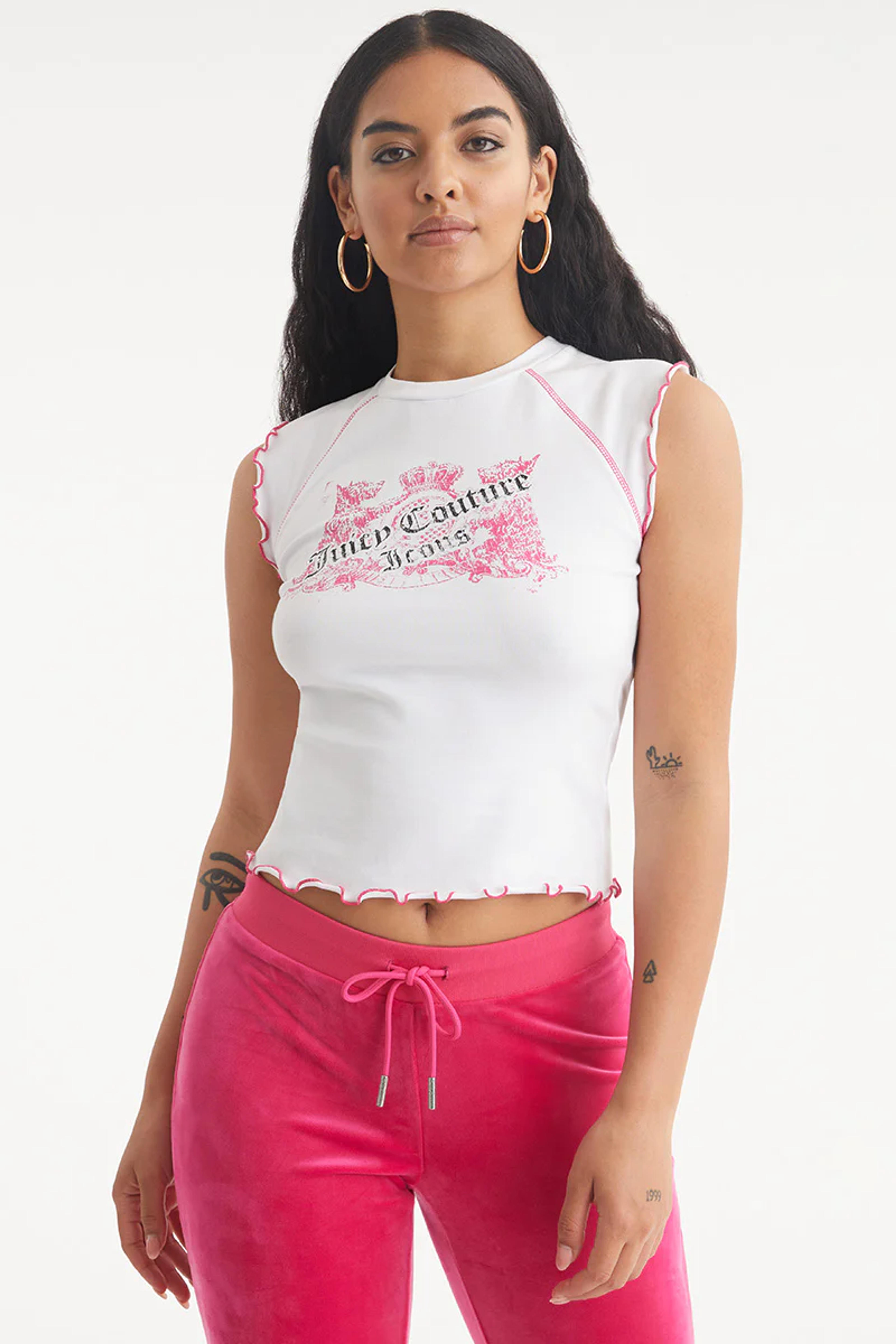 Juicy Icons Baby Tee - Bleached White / S