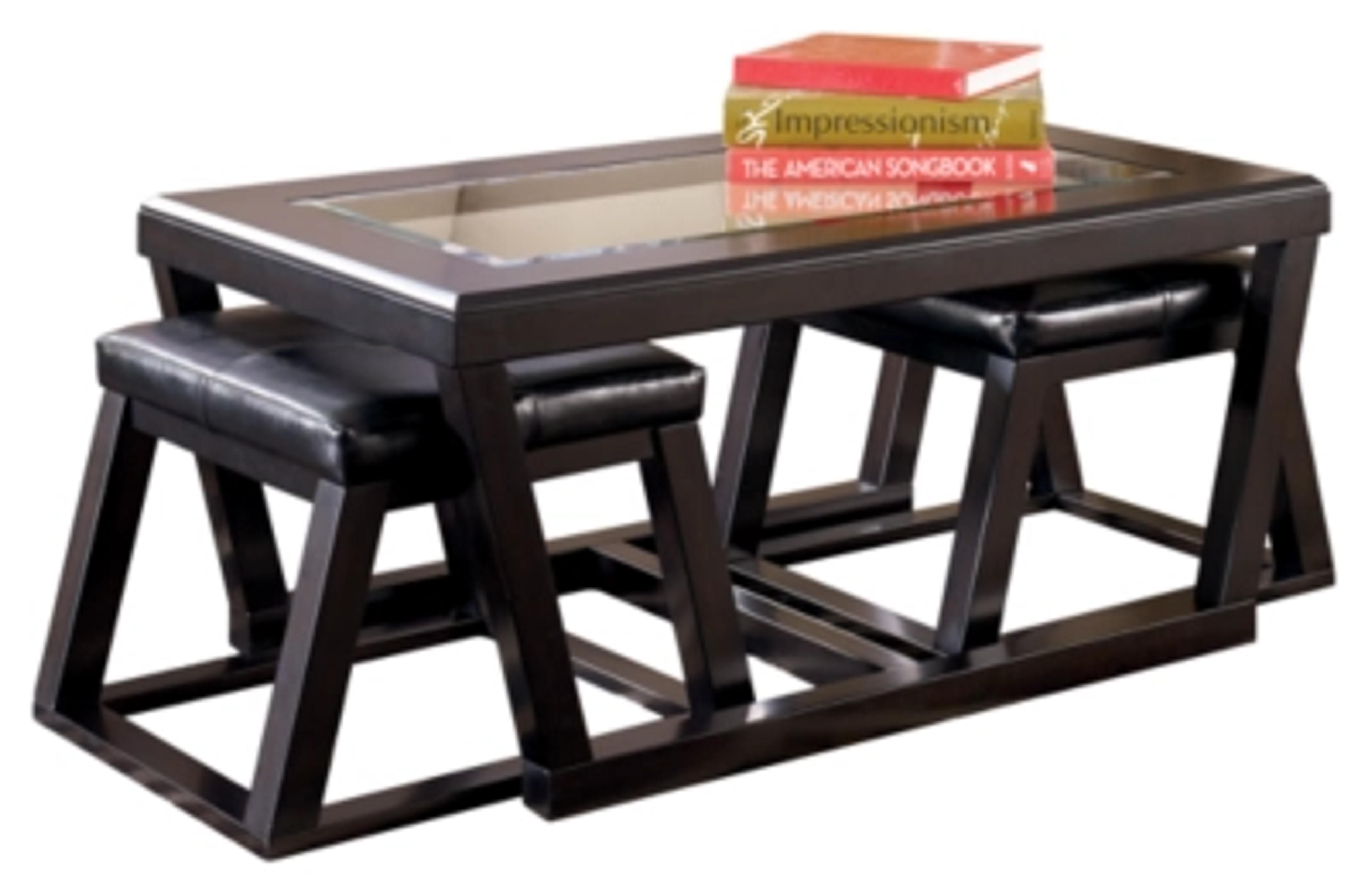 Kelton Coffee Table with Nesting Stools | Ashley