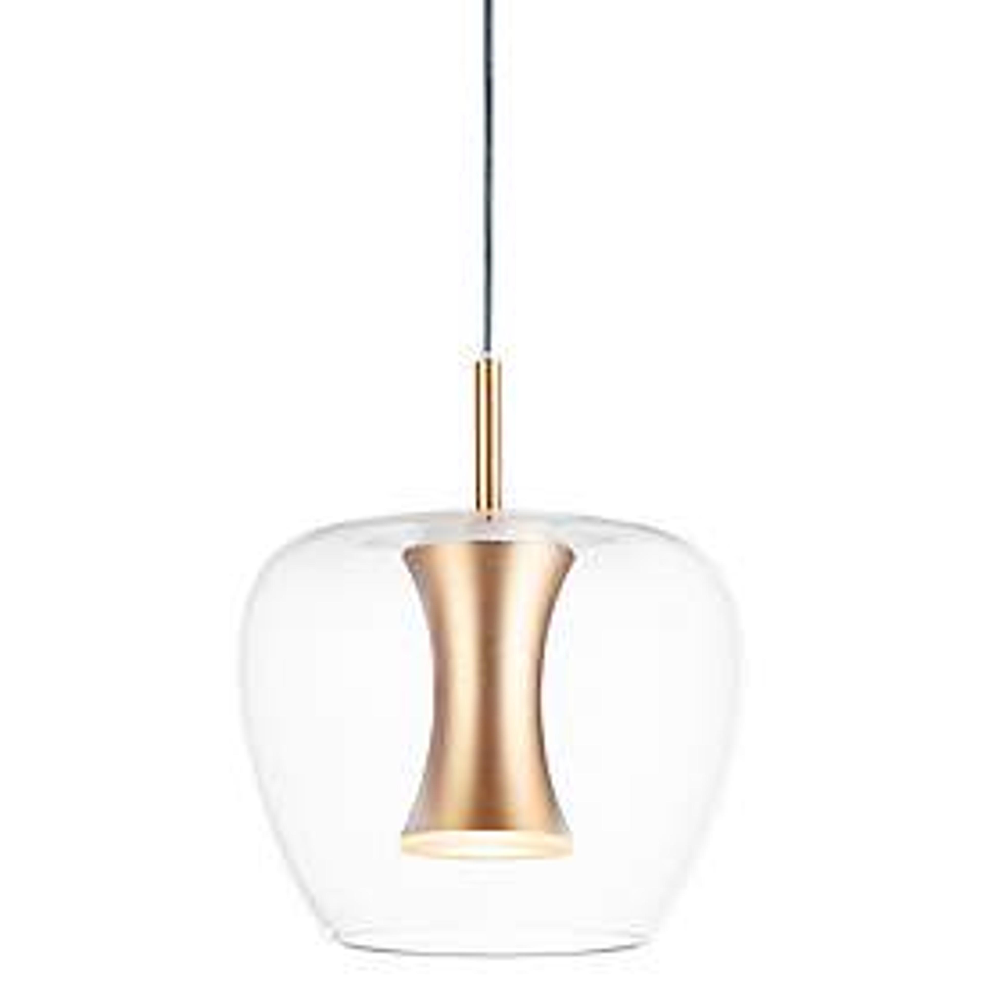 ET2 Newton 8 3/4" Wide Black Gold LED Mini Pendant Light - #82T81 | Lamps Plus