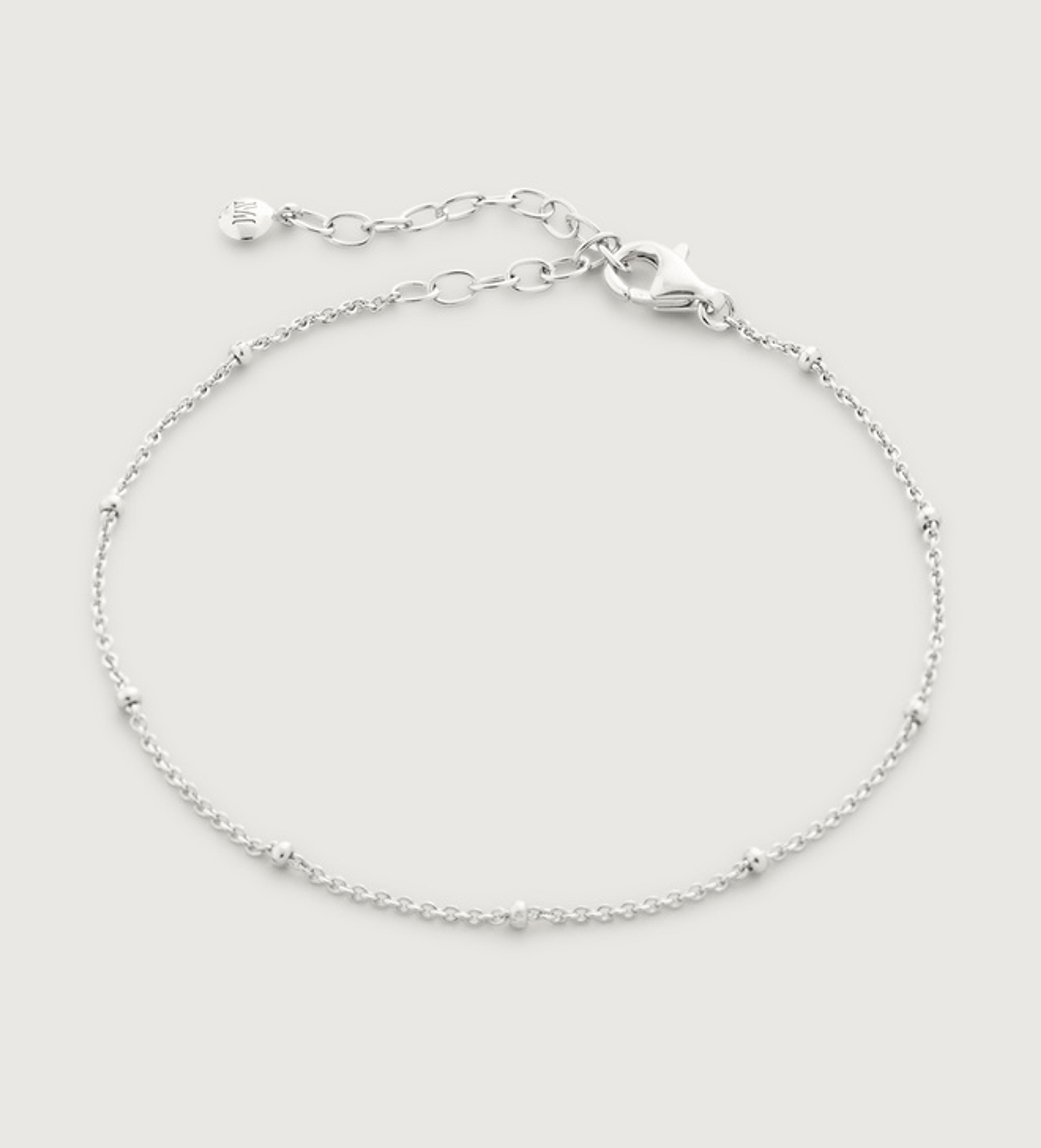 Fine Beaded Chain Bracelet in Sterling Silver | Jewellery by Monica Vinader