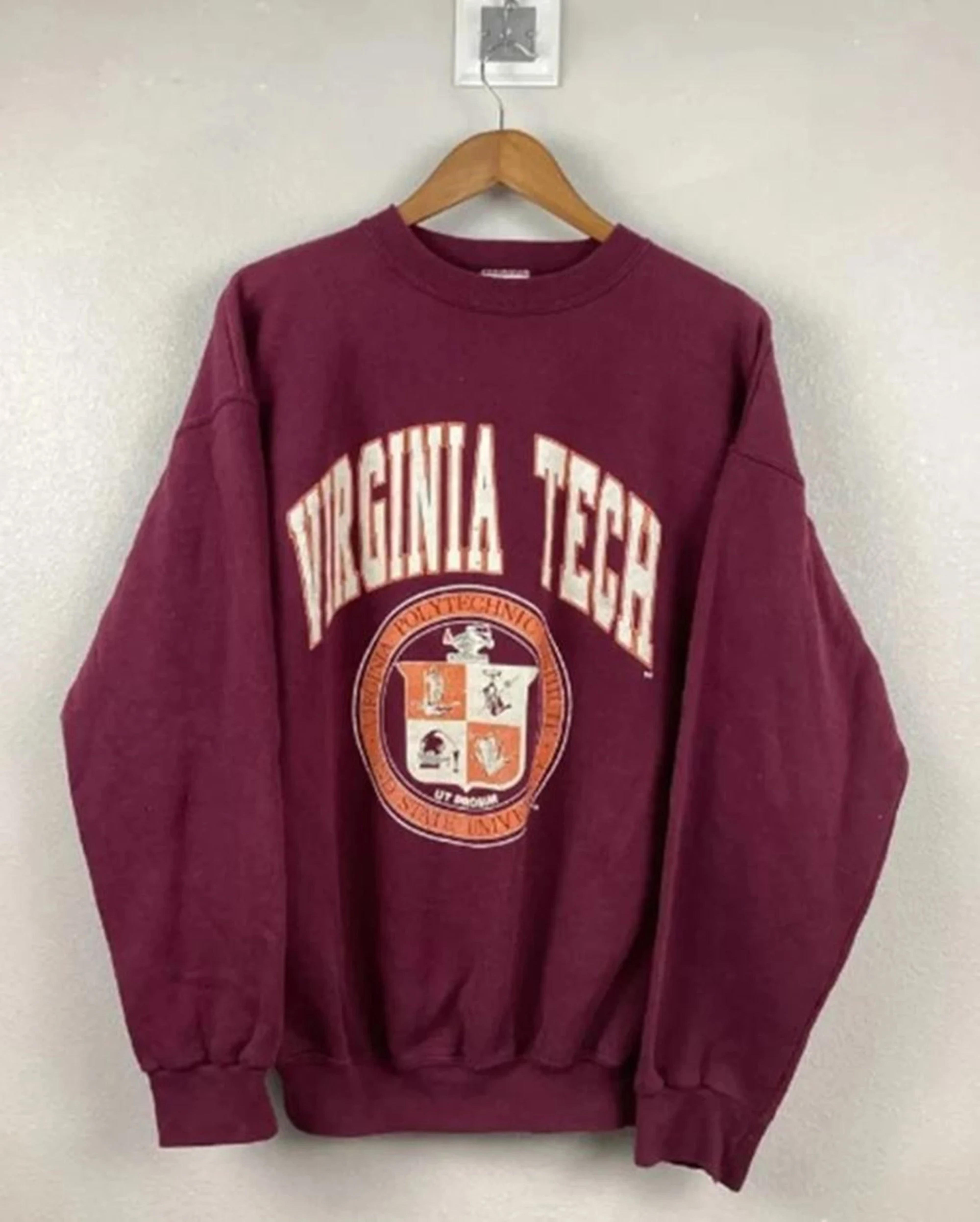 Vintage 90s Virginia Tech University Sweatshirt Virginia Tech - Etsy