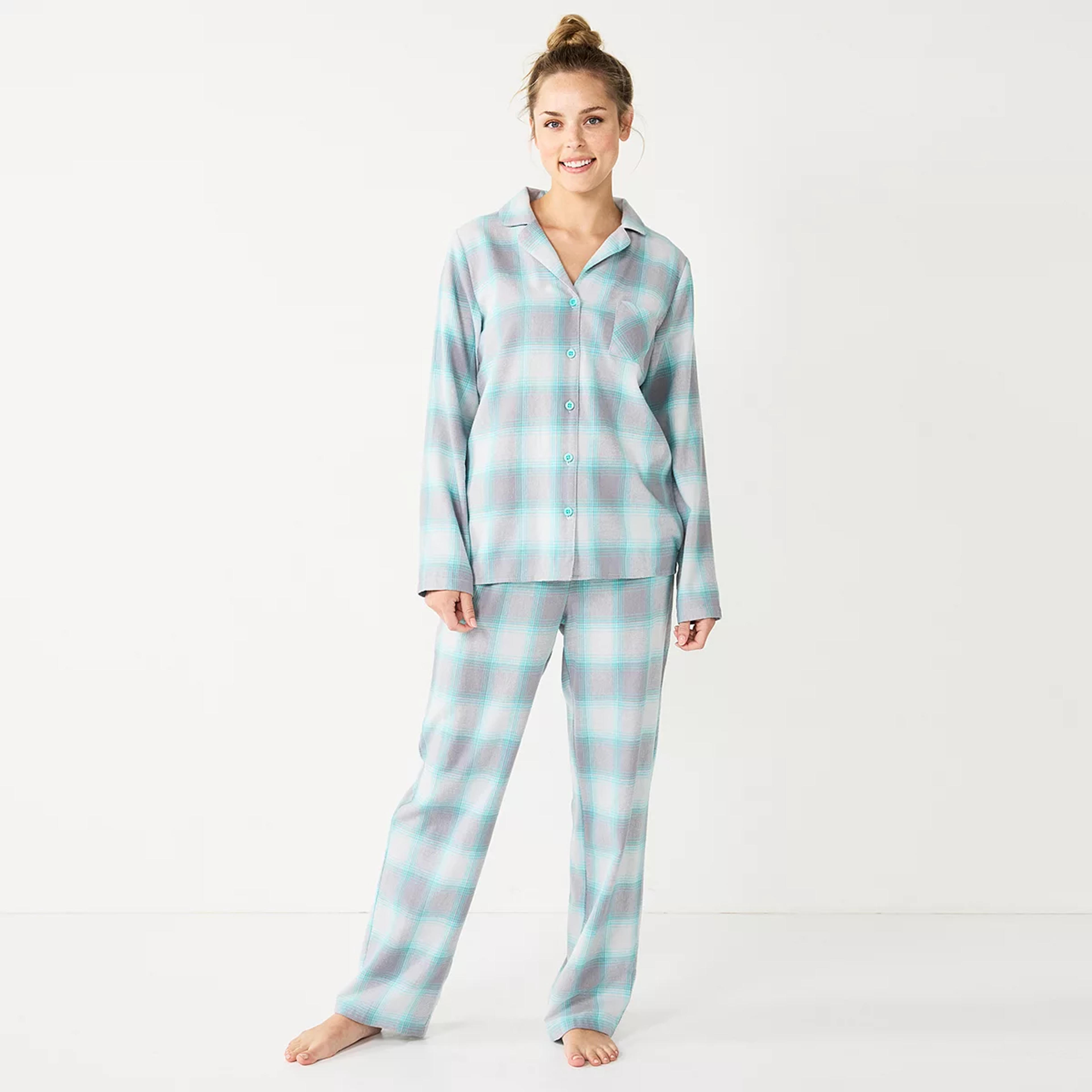 Women's Sonoma Goods For Life® Flannel Pajama Shirt & Pajama Pants Sleep Set