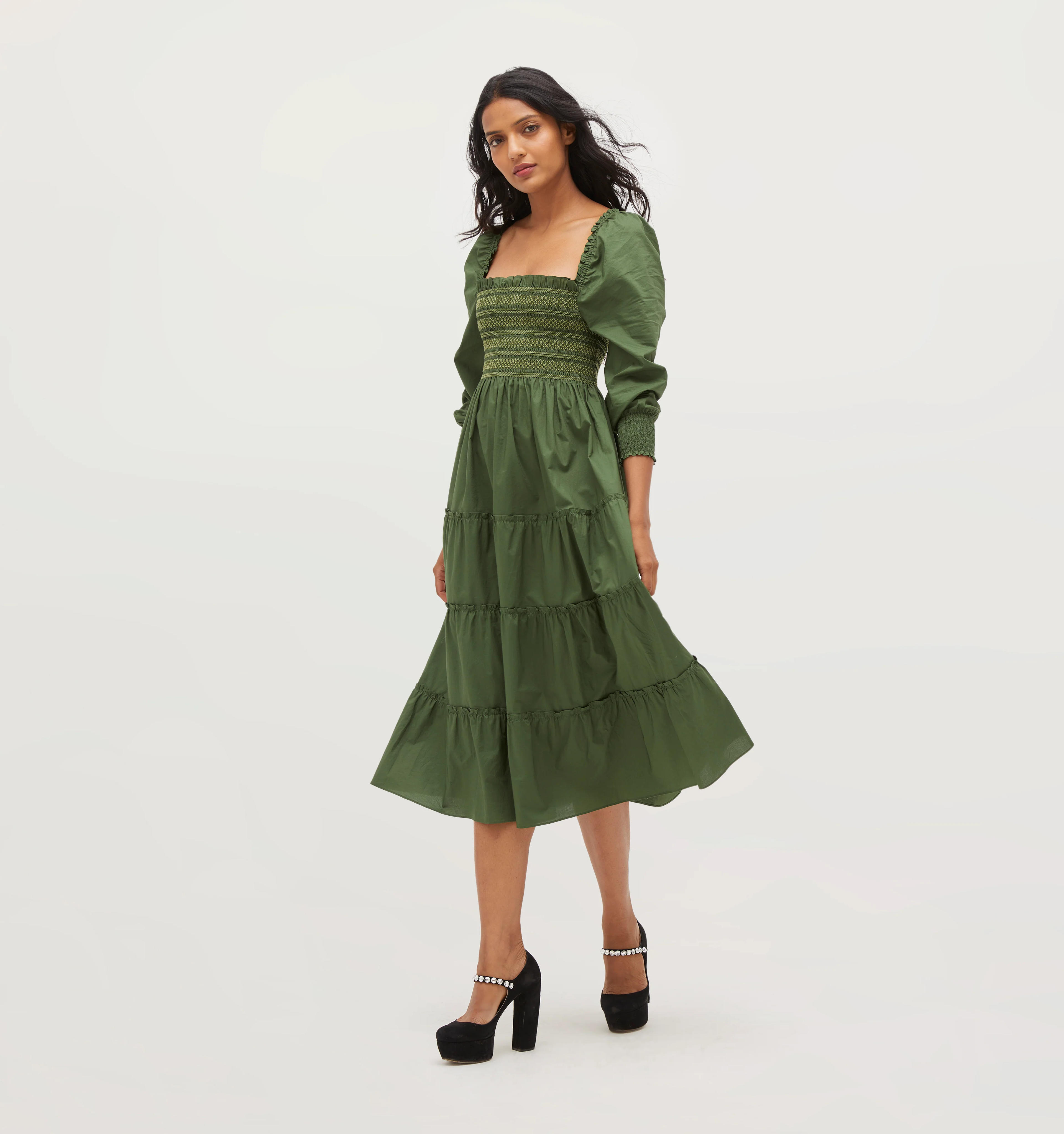 The Naomi Nap Dress - Leaf Green – Hill House Home