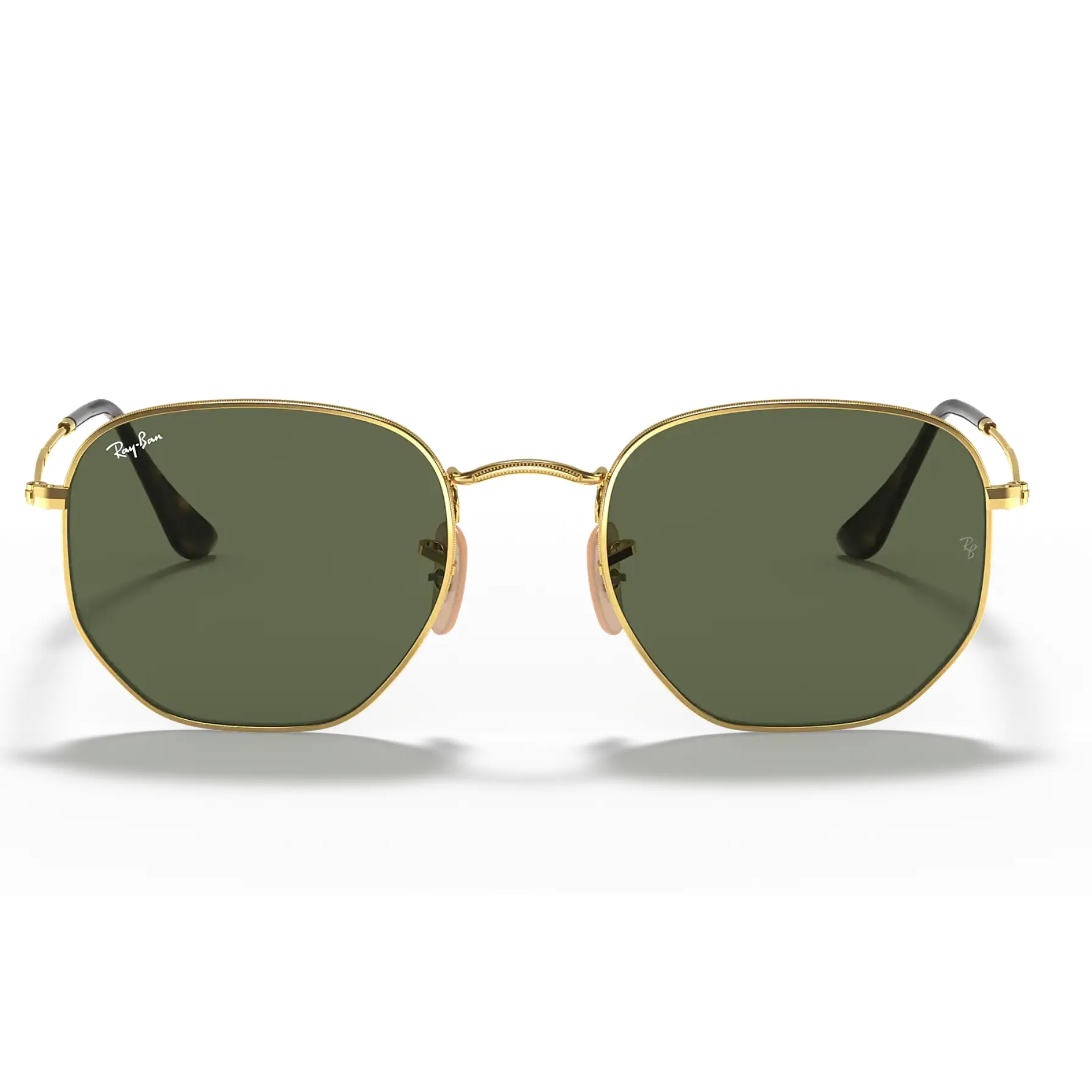 Ray-Ban RB3548N HEXAGONAL FLAT LENSES 51 G-15 Green & Gold Sunglasses | Sunglass Hut USA