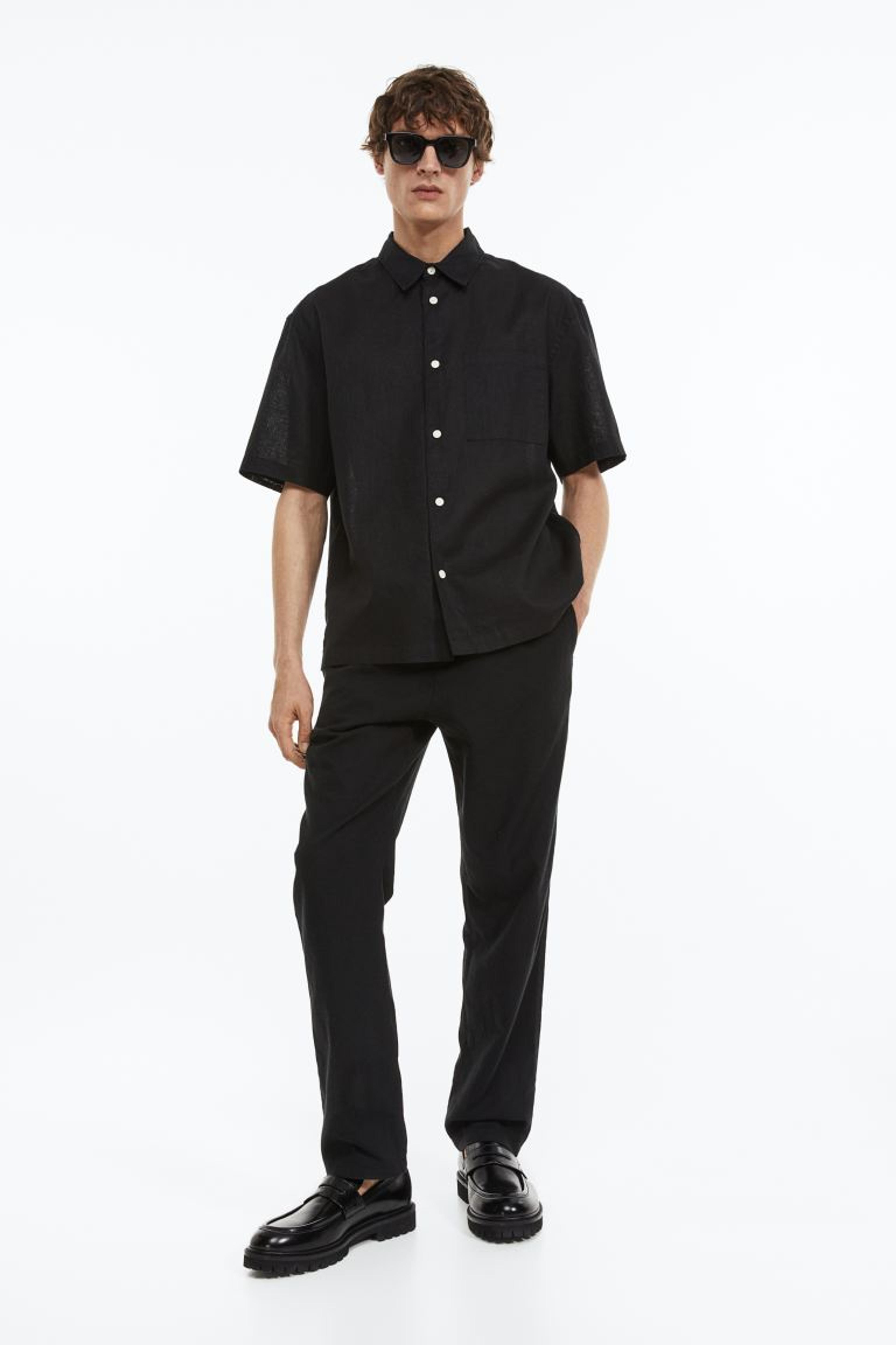 Pantalón Regular Fit - Negro - Men | H&M MX