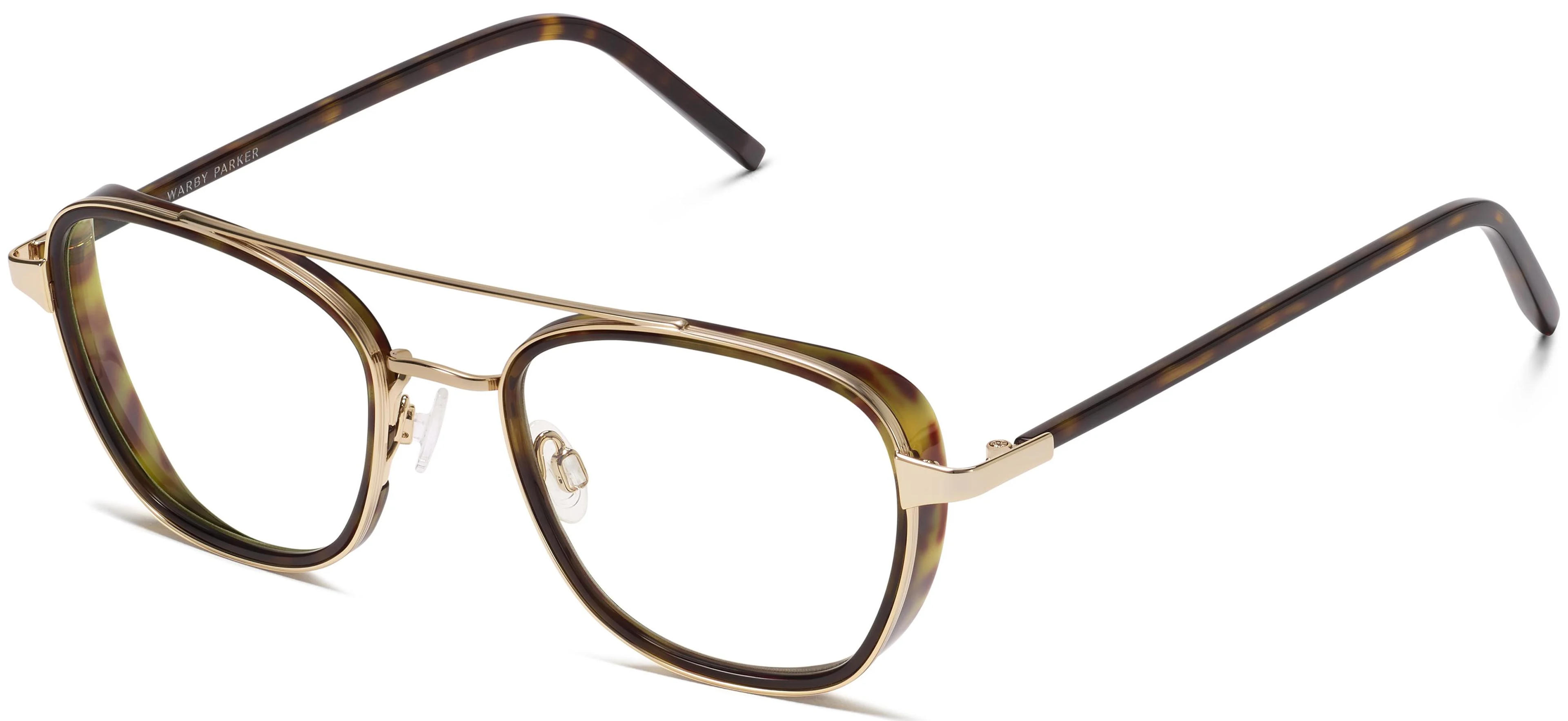 Earle Eyeglasses in Cognac Tortoise with Polished Gold | Warby Parker