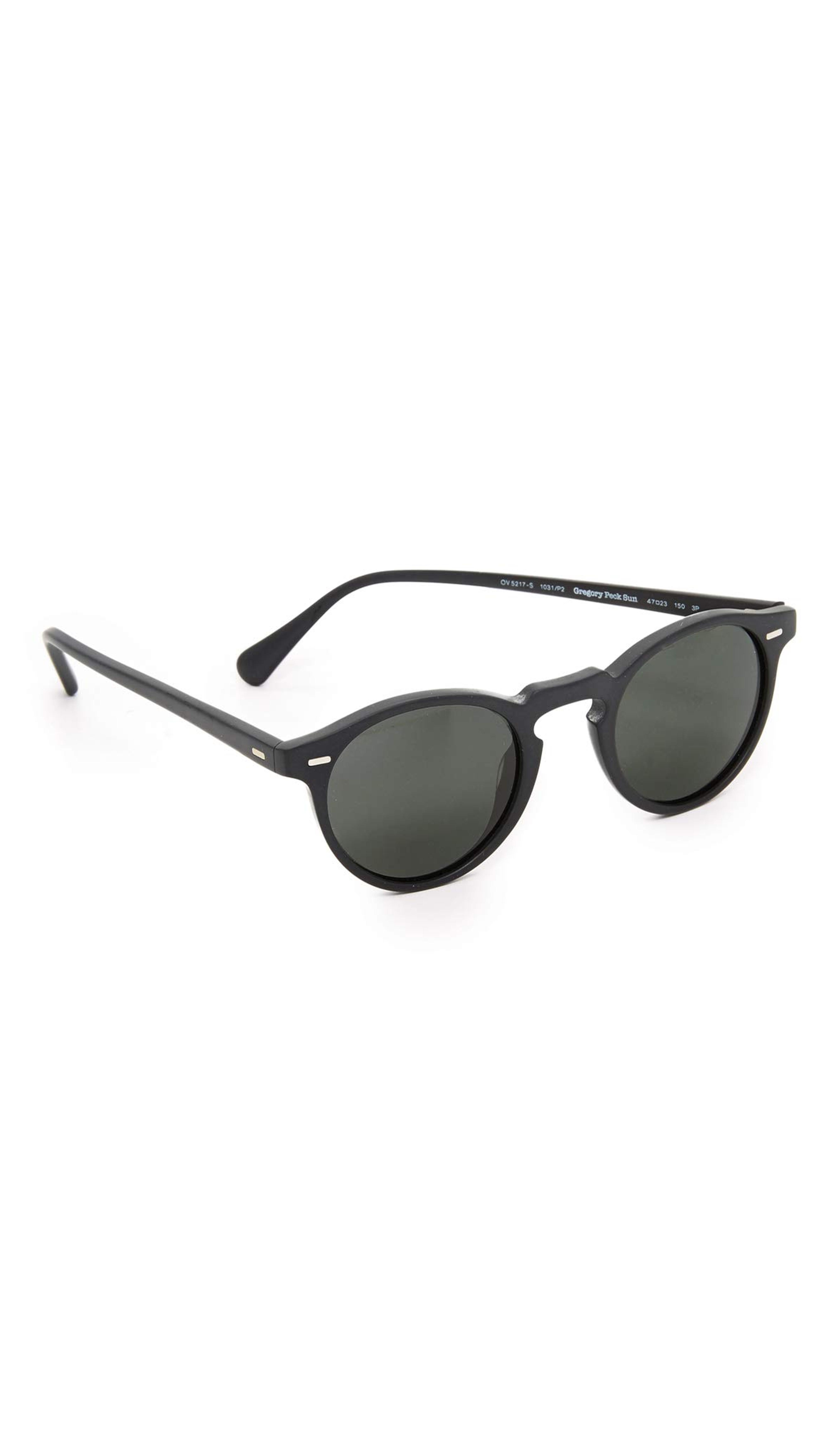 Oliver Peoples Gregory Peck Sunglasses, Matte Black