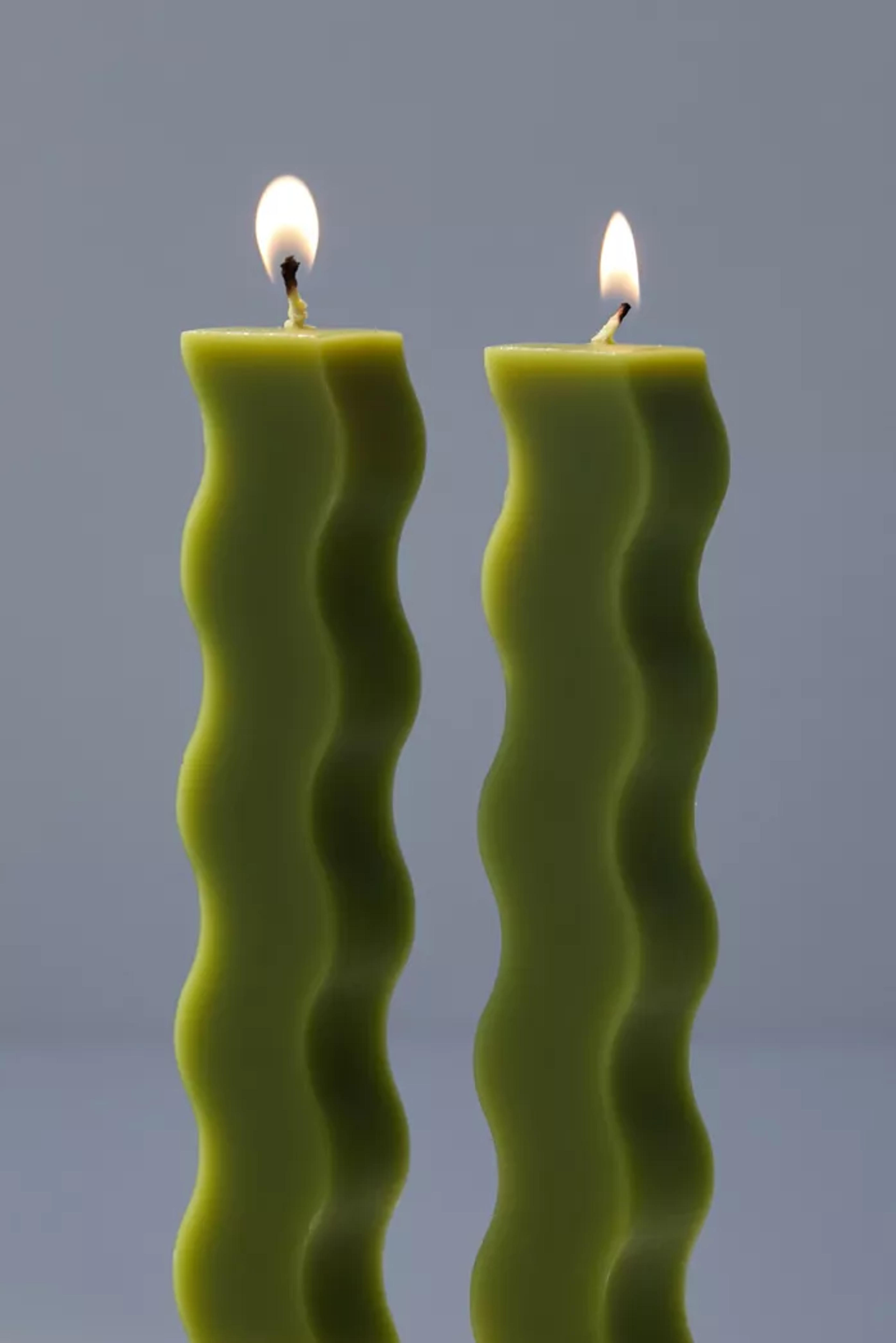 Wave Taper Candle - Set Of 2 | Urban Outfitters