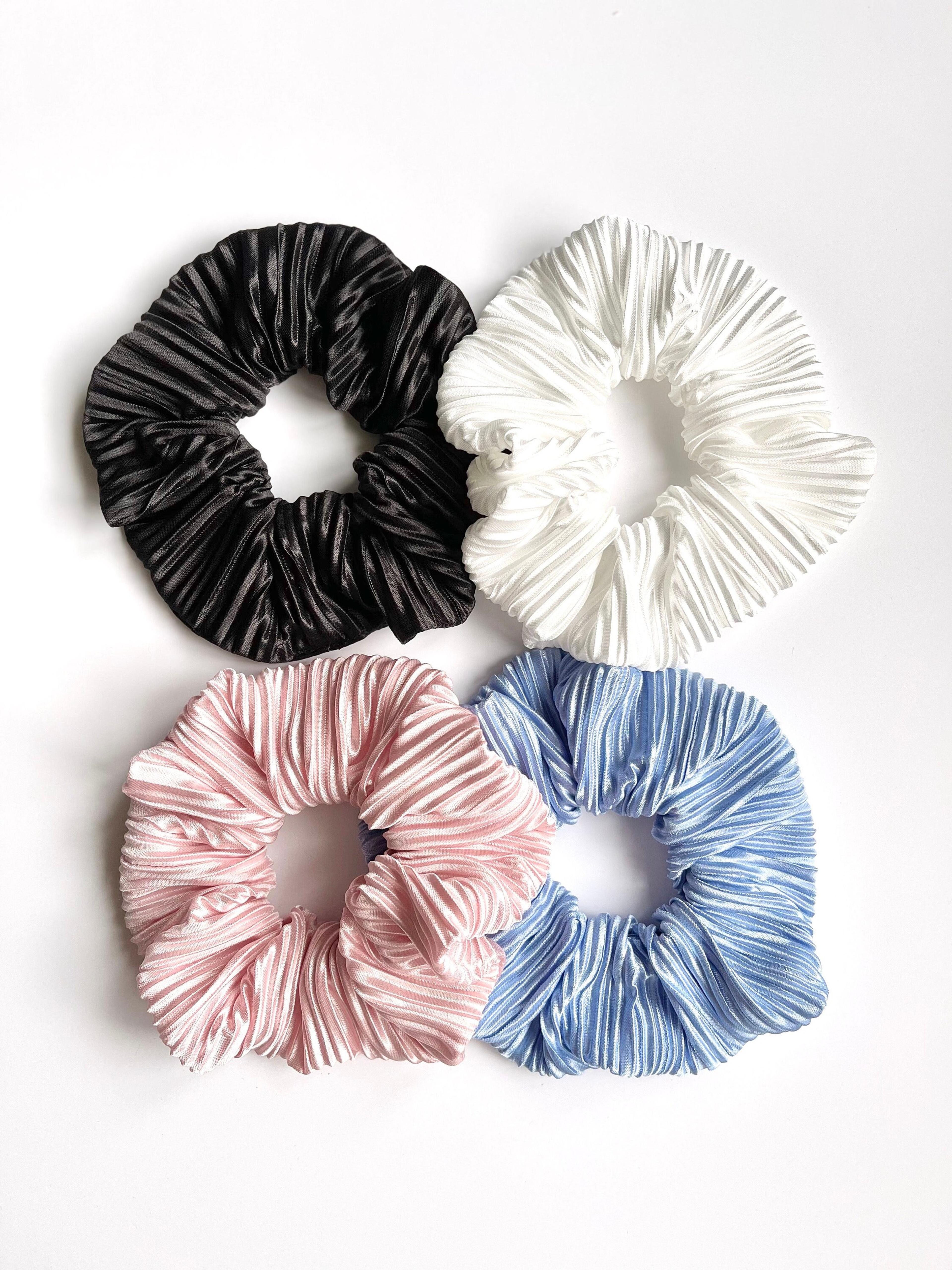 Pleated Oversize Scrunchie | Crinkle Plisse Knit | Luxe | Handmade