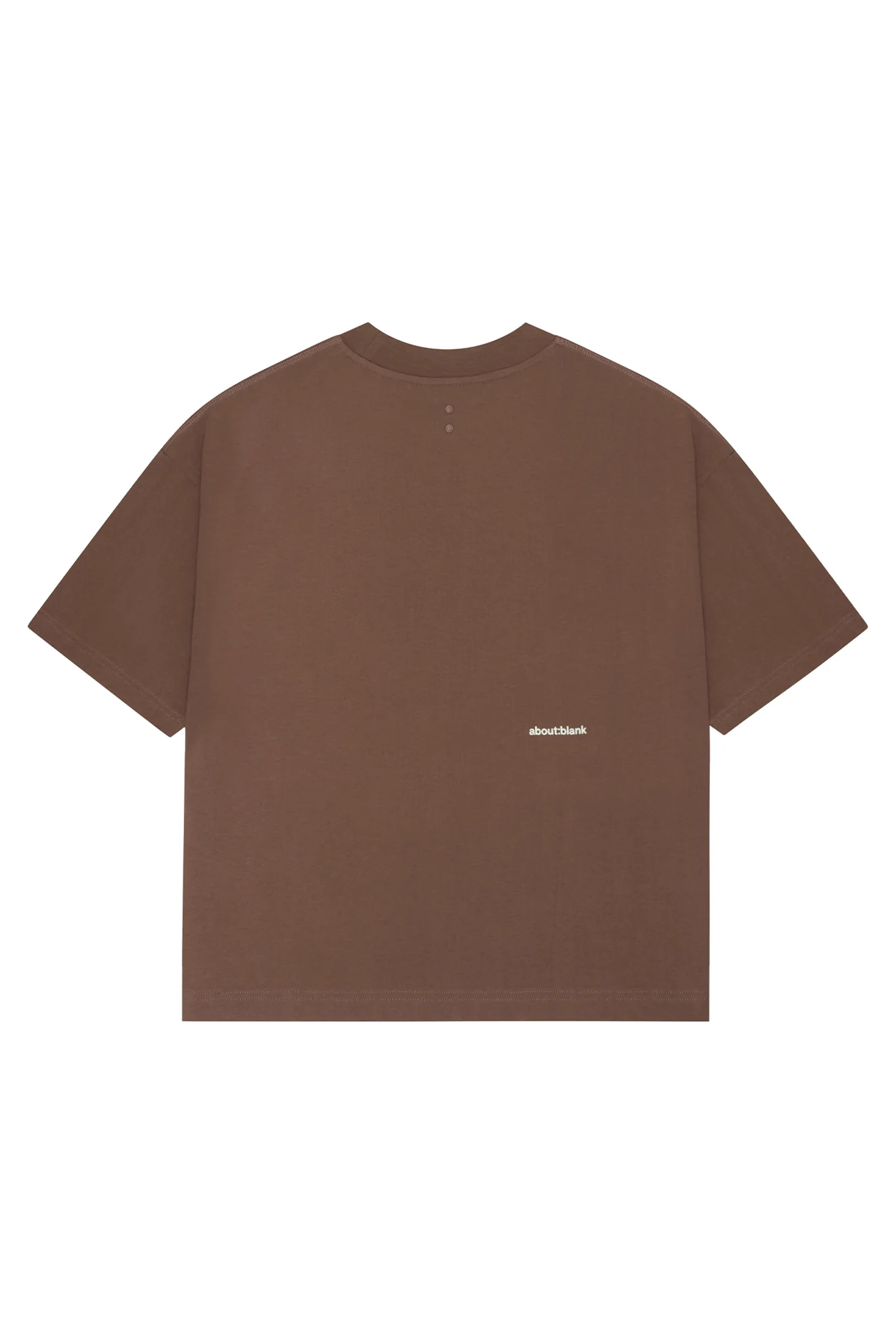 mock neck oversized brown t-shirt