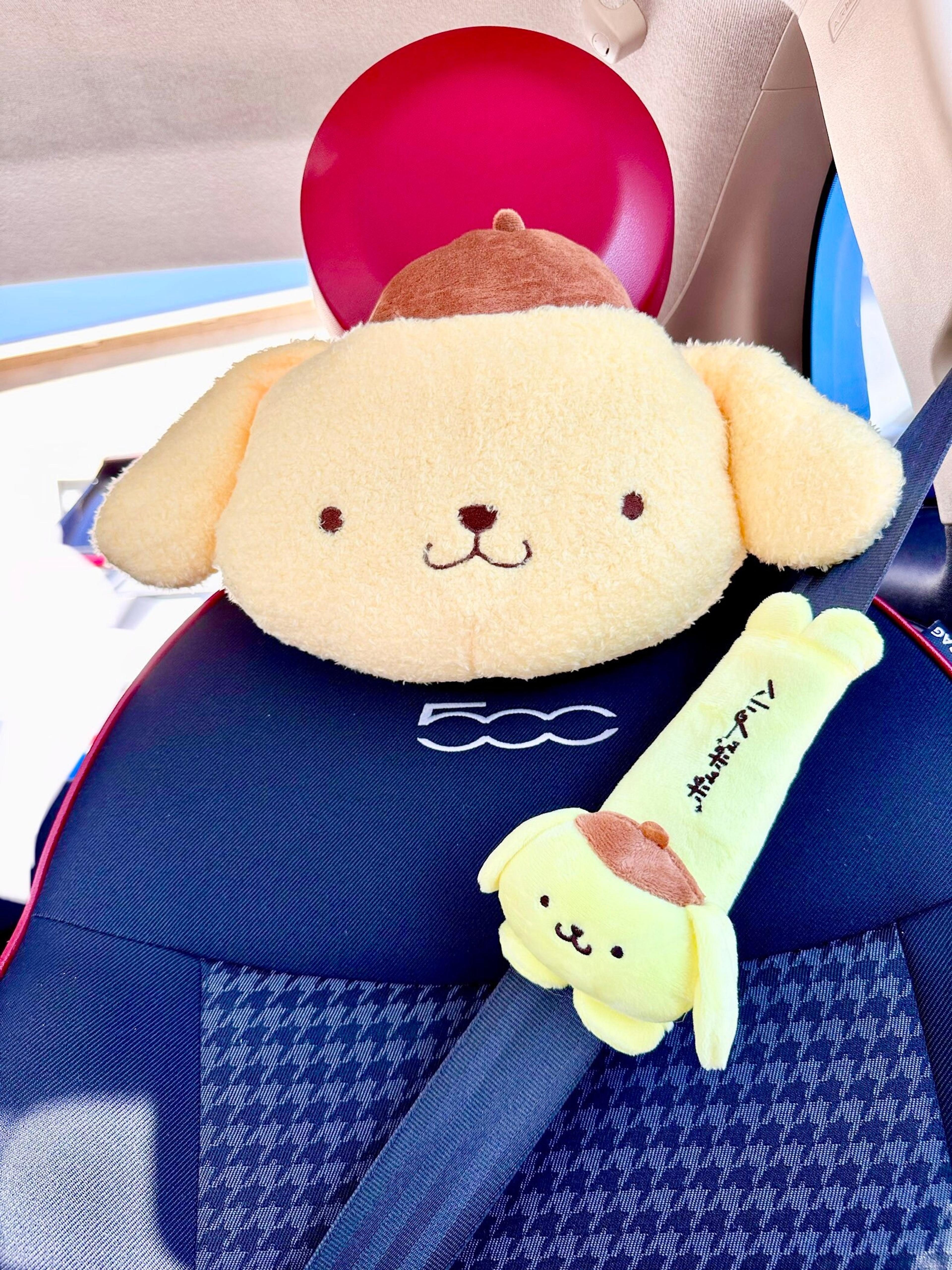 Cute Purin Pillow Head Seatbelt Cover Car Pillow Kawaii - Etsy