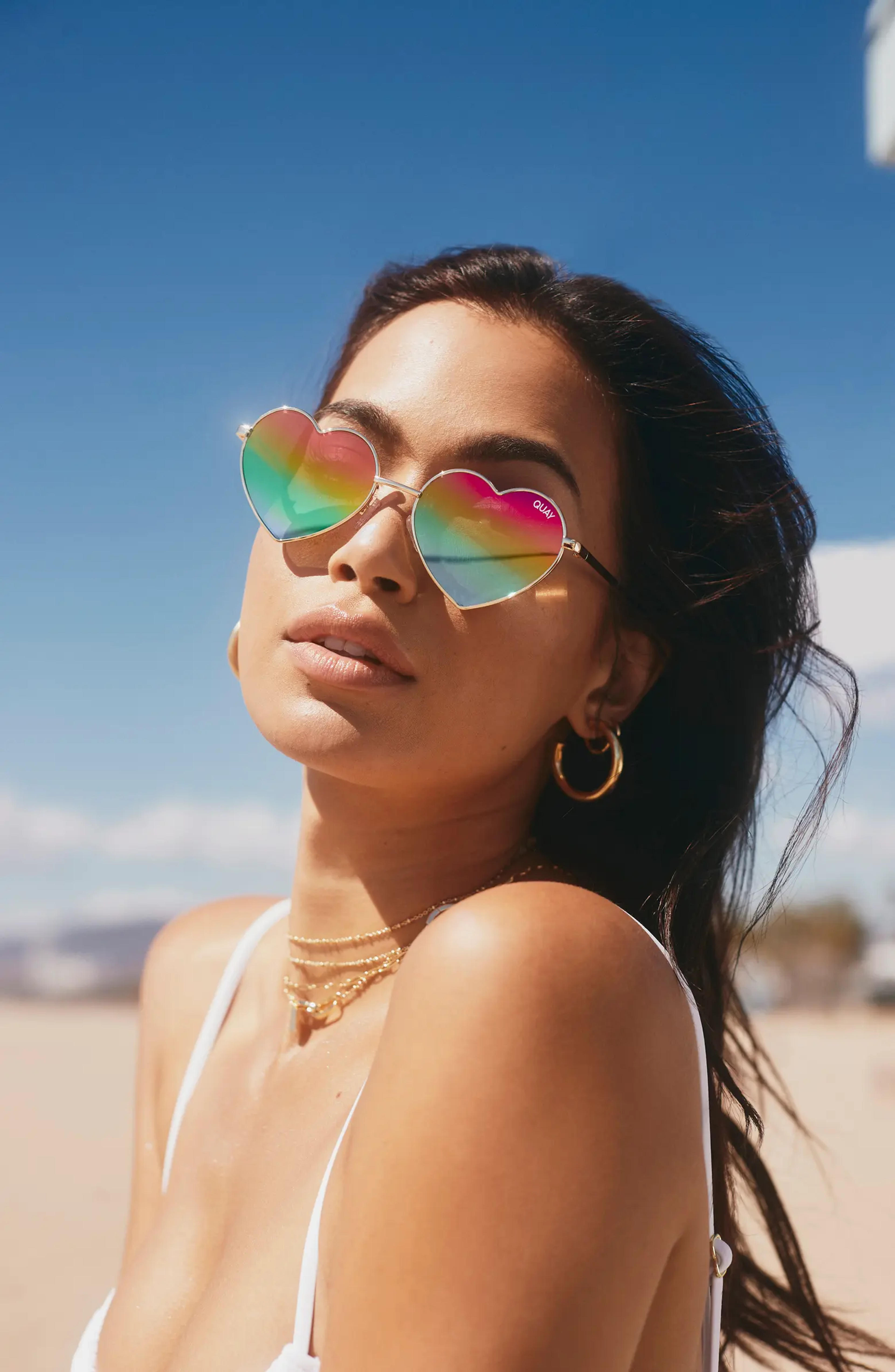 x Pride Heartbreaker 45mm Heart Sunglasses