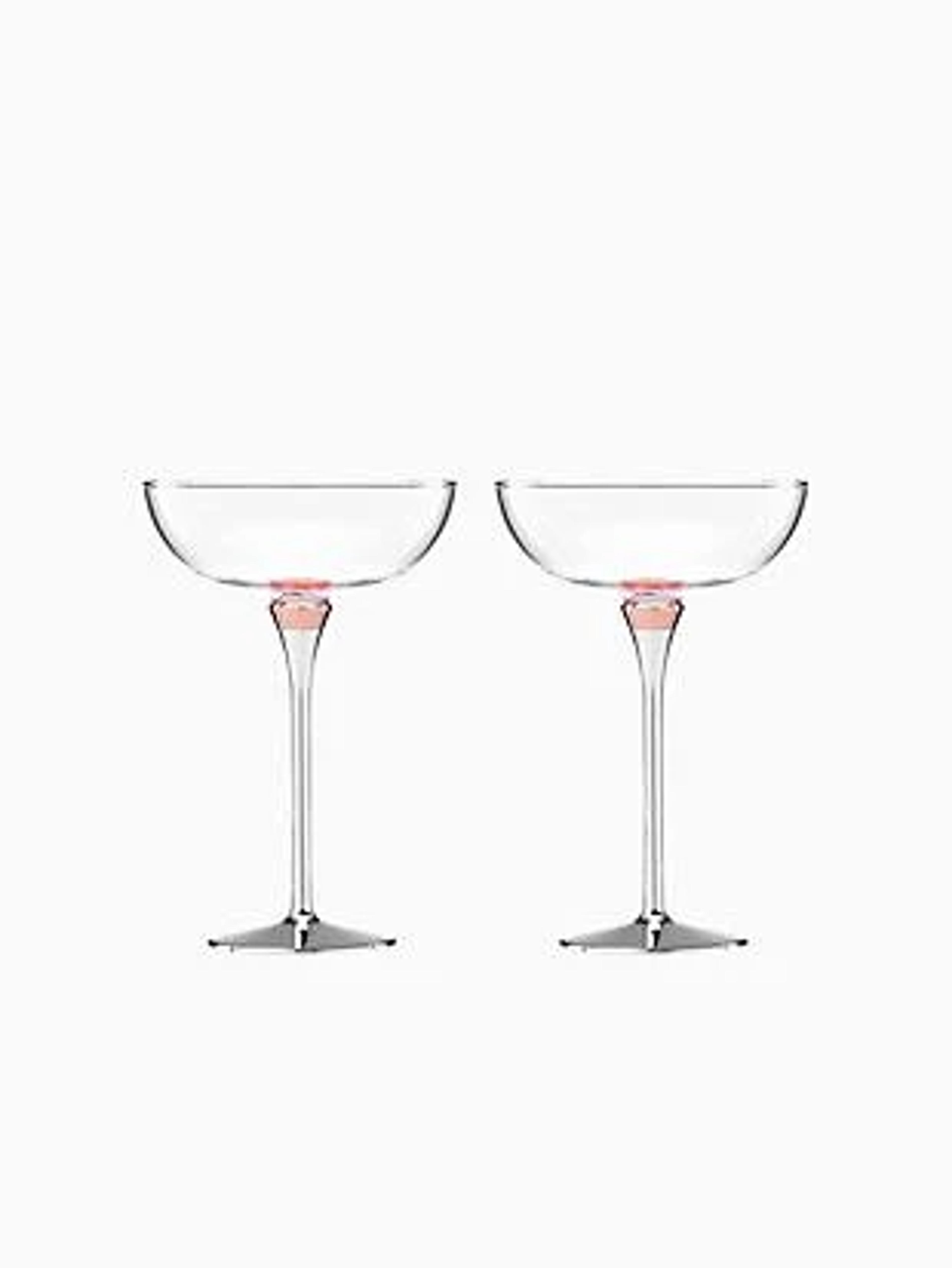 Rosy Glow Champagne Saucer Pair | Kate Spade New York