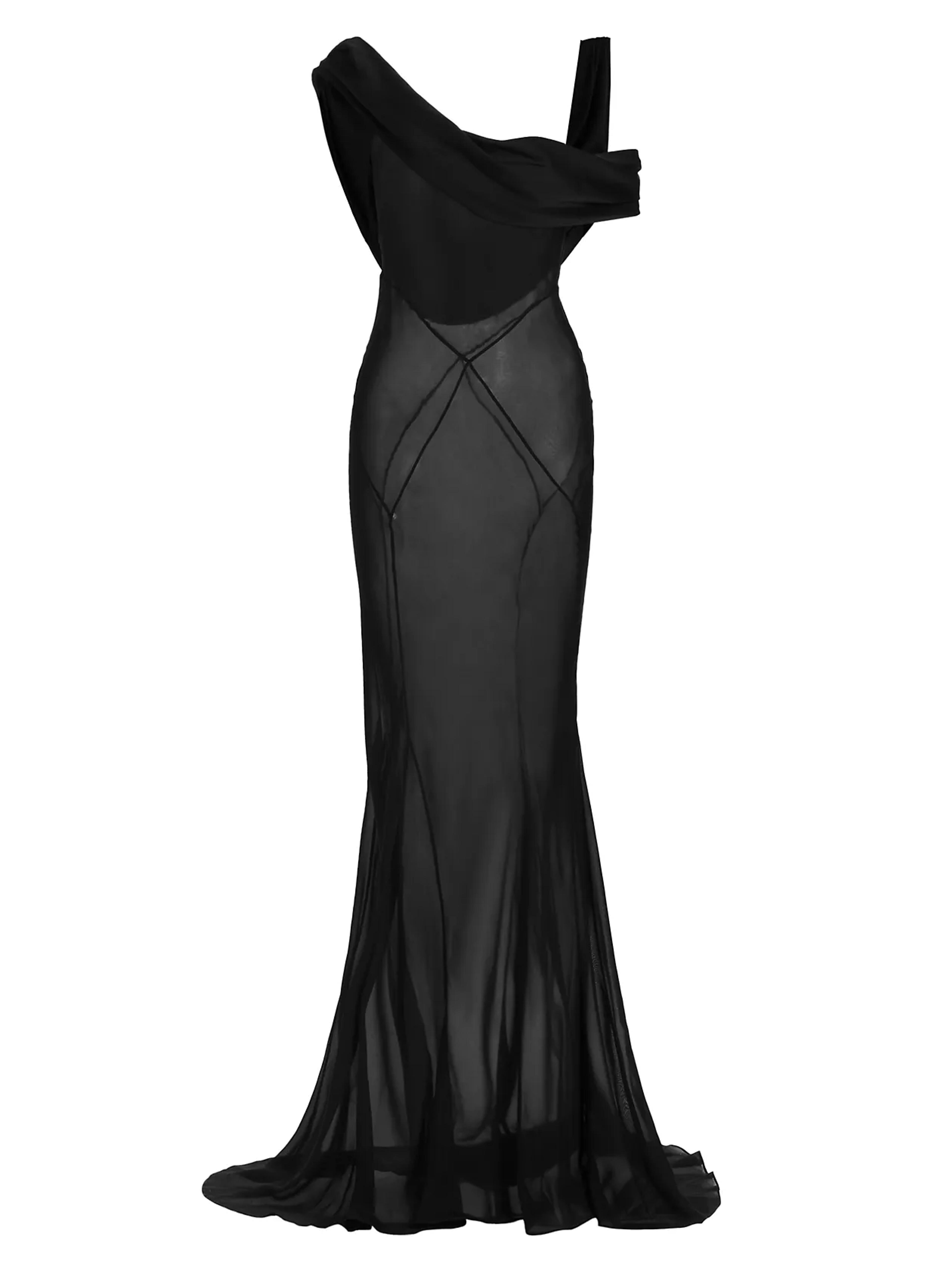 Shop Kiki de Montparnasse Maxim Silk One-Shoulder Dress | Saks Fifth Avenue