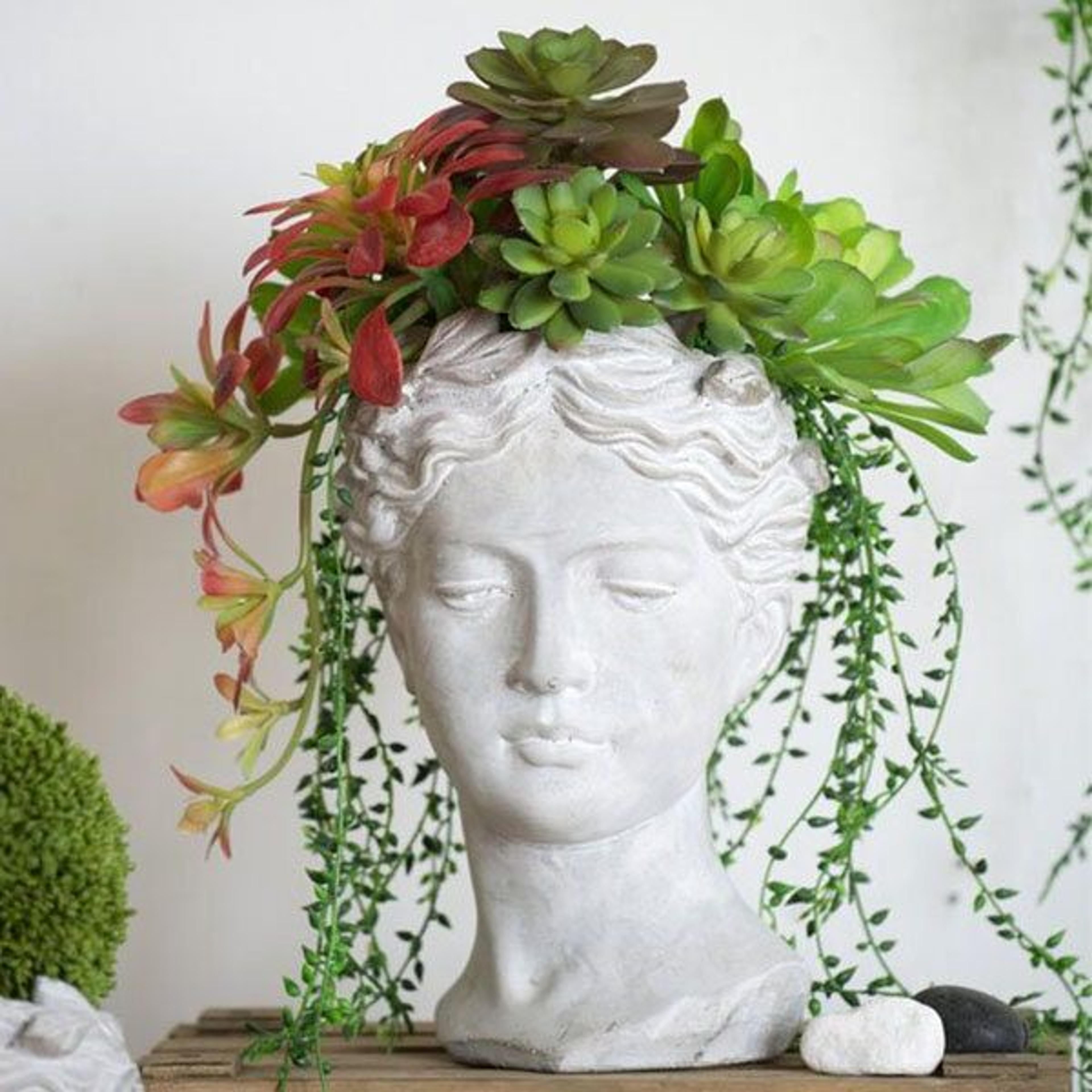 Large Grecian Bust Face Planter Pot for Succulents, Flowers or Plants | Succulent Planter | Face Pot | Mothers Day Gift | Father's Day Gifts